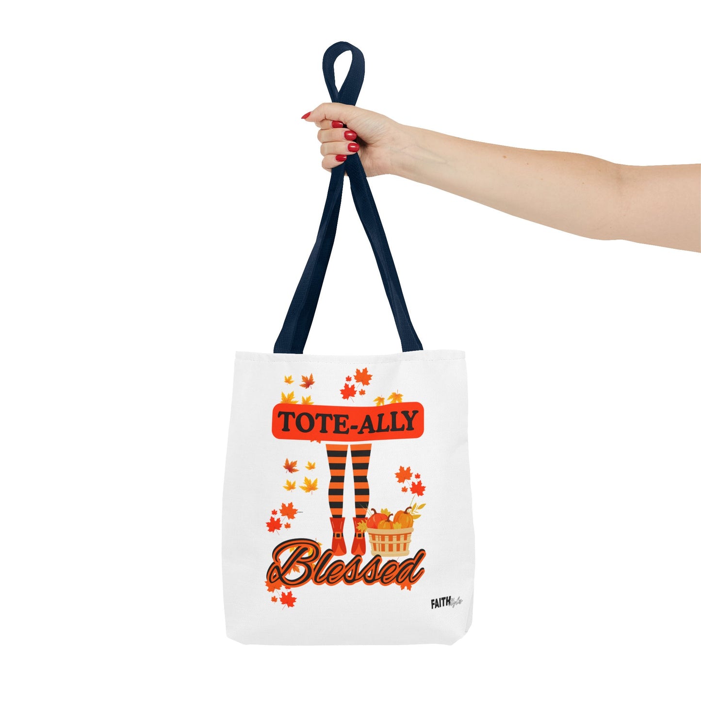 FaithStyles Blessed Holiday Tote Bag, Autumn Tote, Fall Accessories, Gift for Her, Seasonal Shopping Bag, Cute Grocery Bag