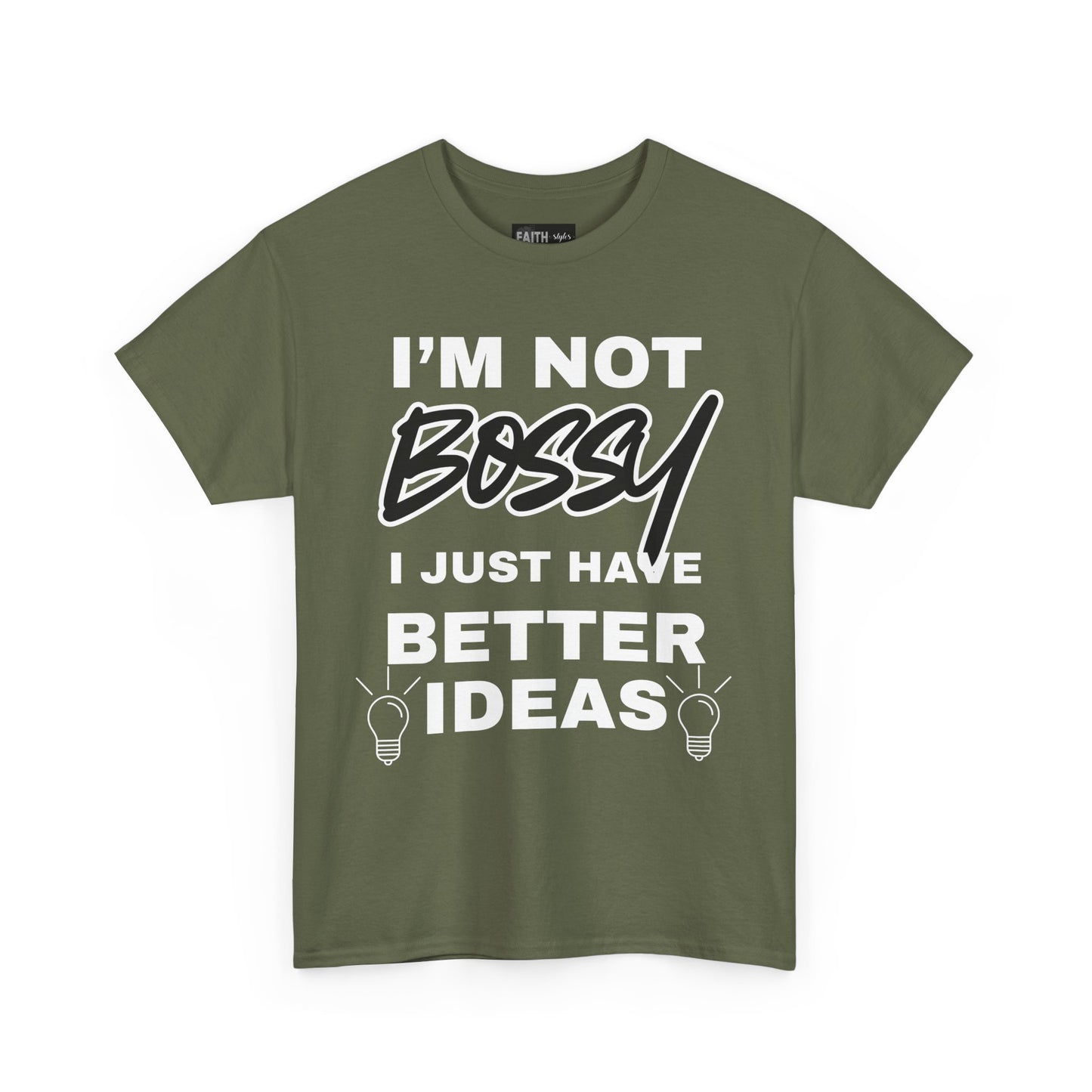 Funny Unisex Heavy Cotton Tee - I'm Not Bossy, Gift for Her, Empowerment Shirt, Casual Wear, Friendship Gift, Birthday Present