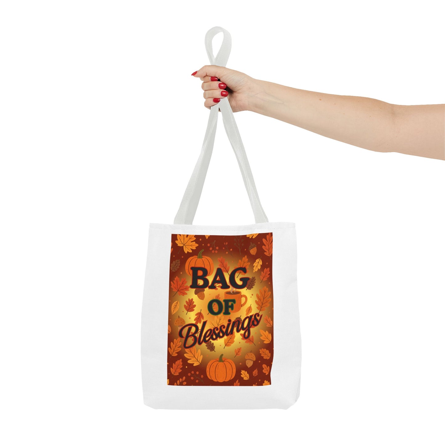 Autumn Blessings Tote Bag, Fall Tote for Shopping, Thanksgiving Gift Bag, Seasonal Carrier, Eco-Friendly Reusable Tote