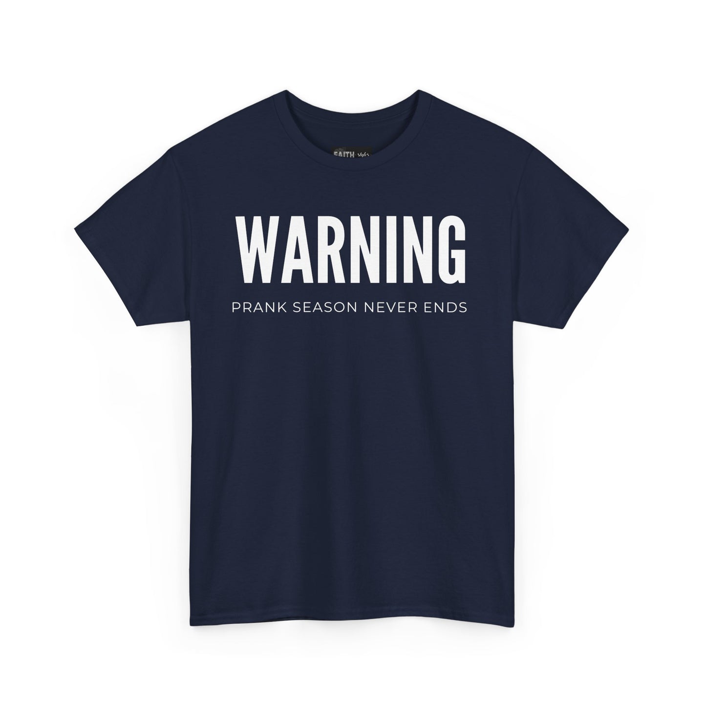 Warning Prank Season Unisex Heavy Cotton Tee | Fun Gift, Casual Wear, Comedy Merchandise, Birthday Gift, Prankster Shirt