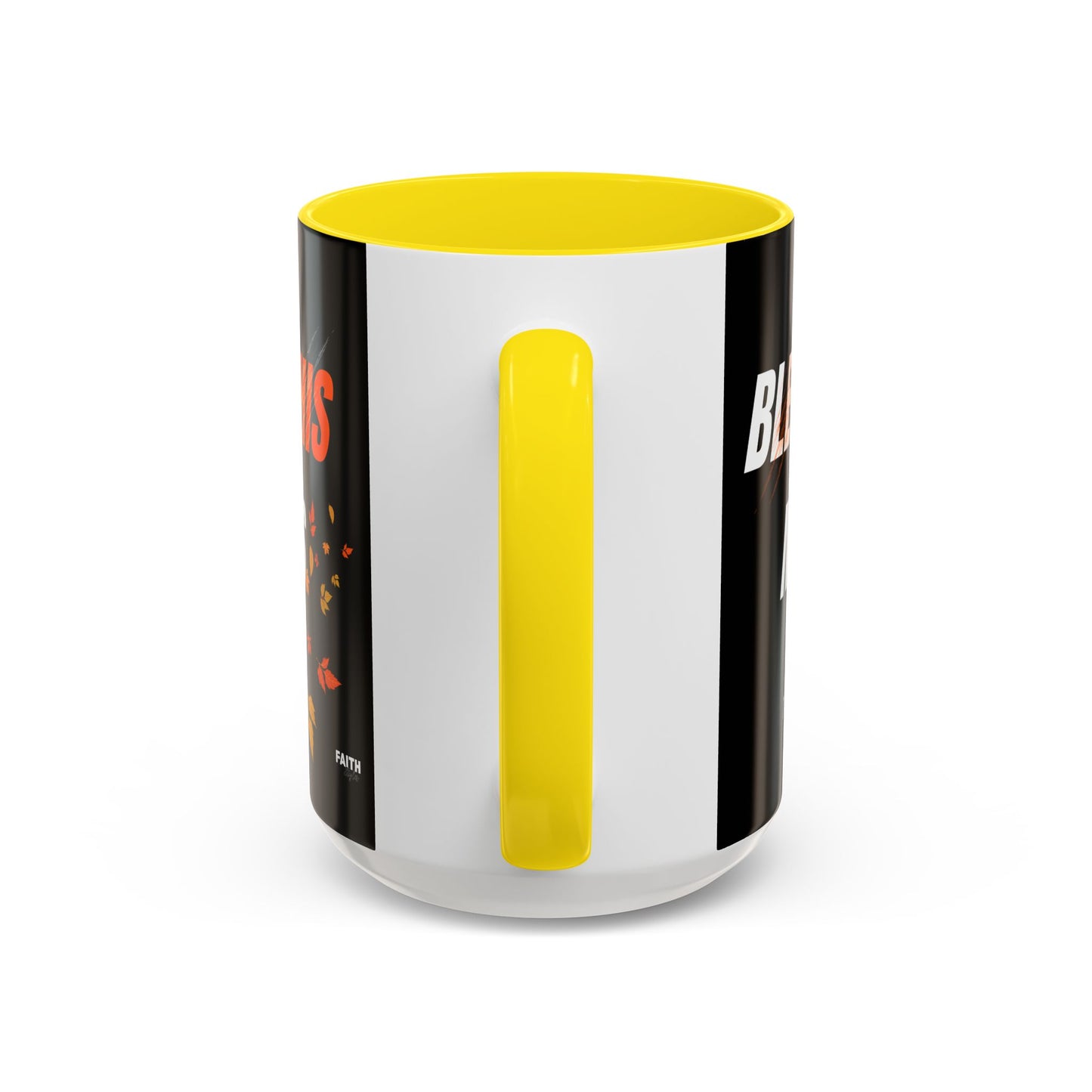 FaithStyles Bless This Mess Coffee Mug, Autumn Mug, Funny Mug Gift, Black Ceramic Mug, Fall Coffee Cup