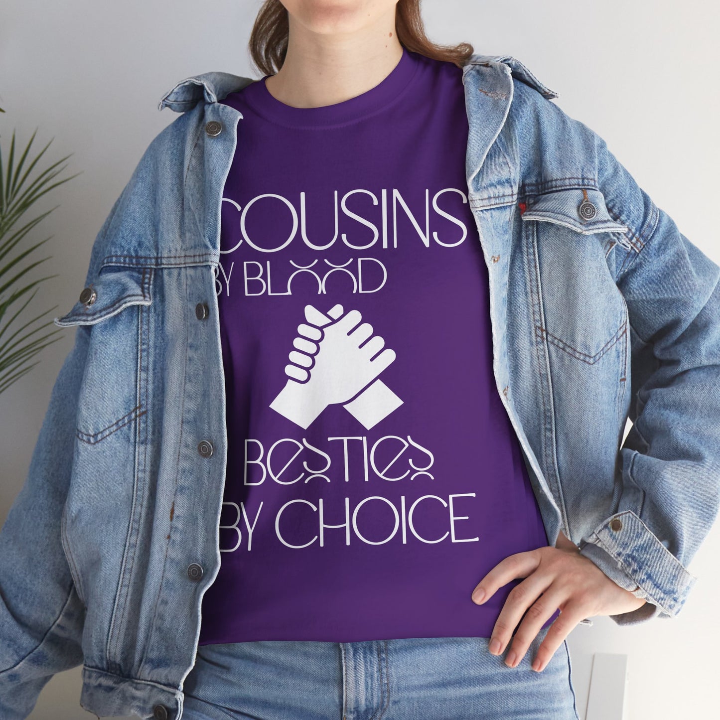 Cousins & Besties Tee, Unisex Heavy Cotton T-Shirt, Family Reunion Apparel, Friendship Gift, Casual Wear, Summer Style