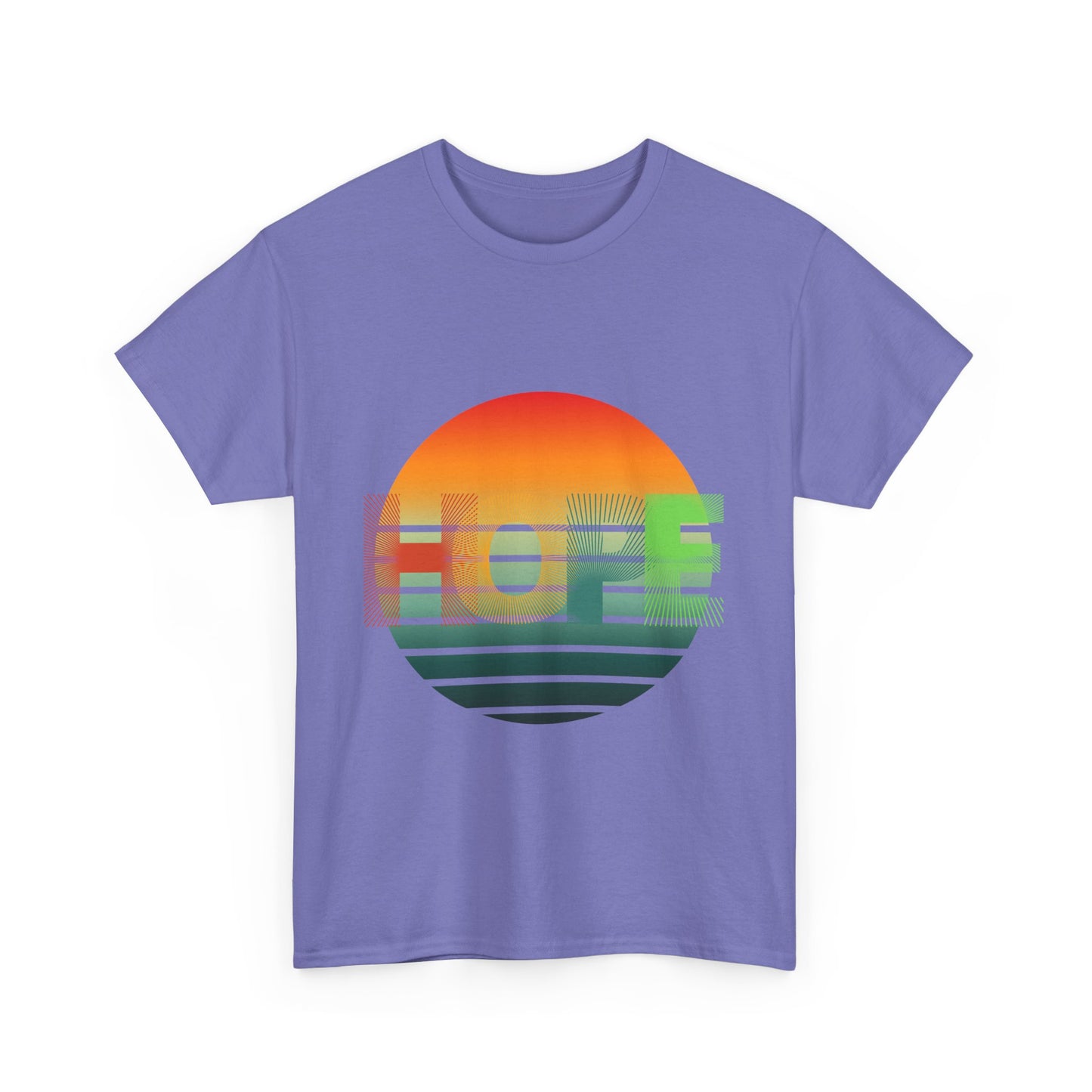 "HOPE" Sunset Vibes Unisex Cotton Tee, Summer T-Shirt, Gift for Him/Her, Casual Wear, Beach Day Outfit, Eco-Friendly Fashion