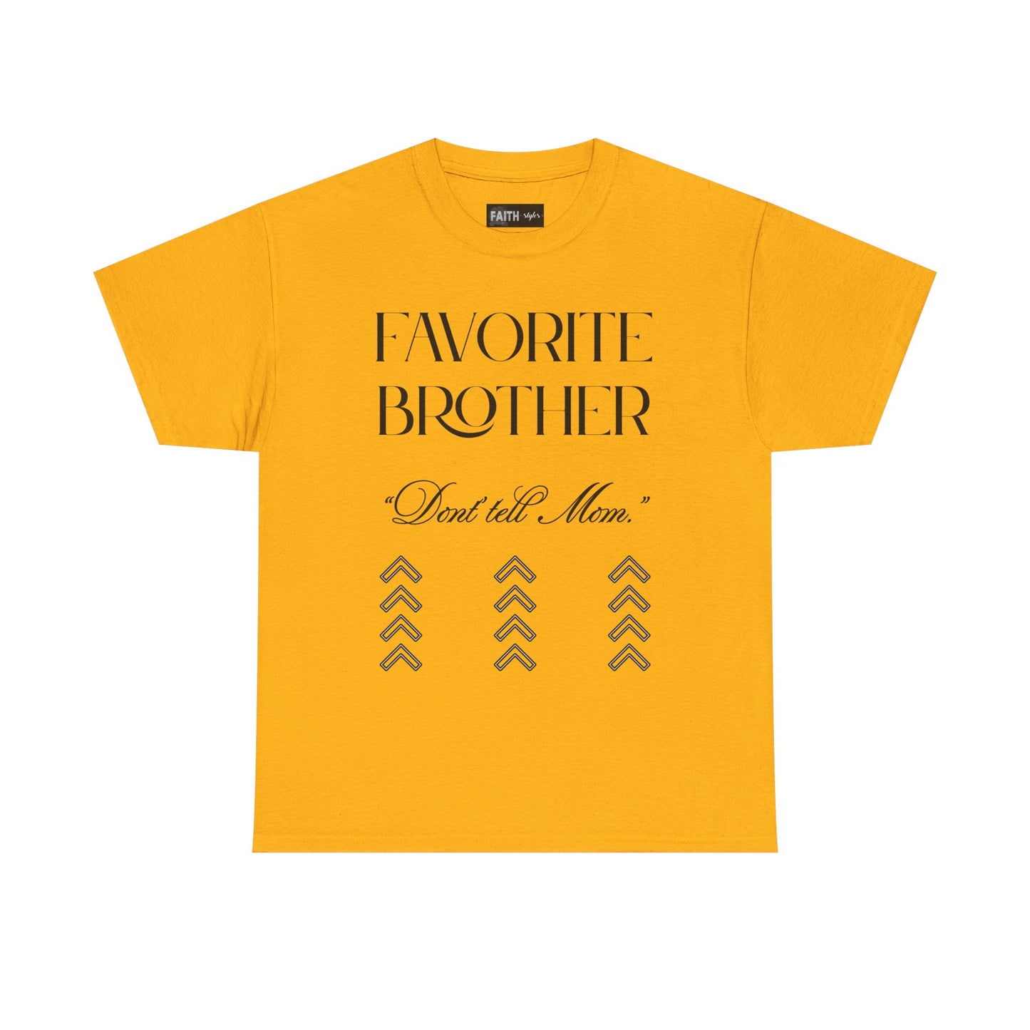Favorite Brother Unisex Heavy Cotton Tee - Perfect Gift for Siblings, Casual Wear, Birthday, Family Reunion, Everyday Comfort
