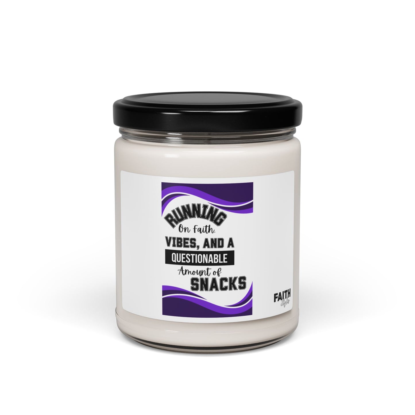 FaithStyles "RUNNING ON FAITH" Scented Soy Candle, 9oz