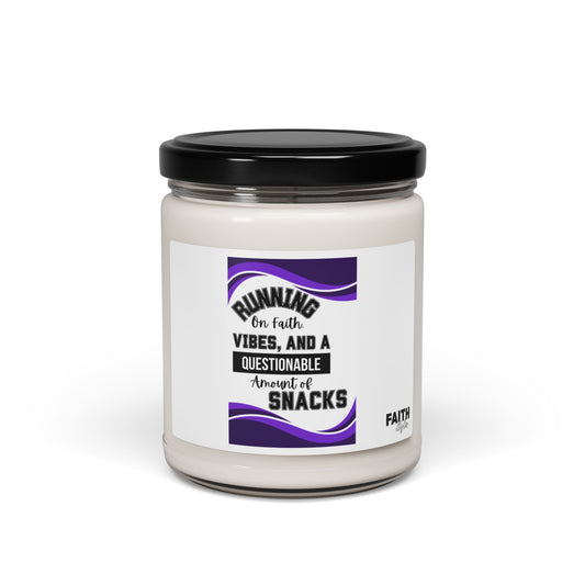 FaithStyles "RUNNING ON FAITH" Scented Soy Candle, 9oz