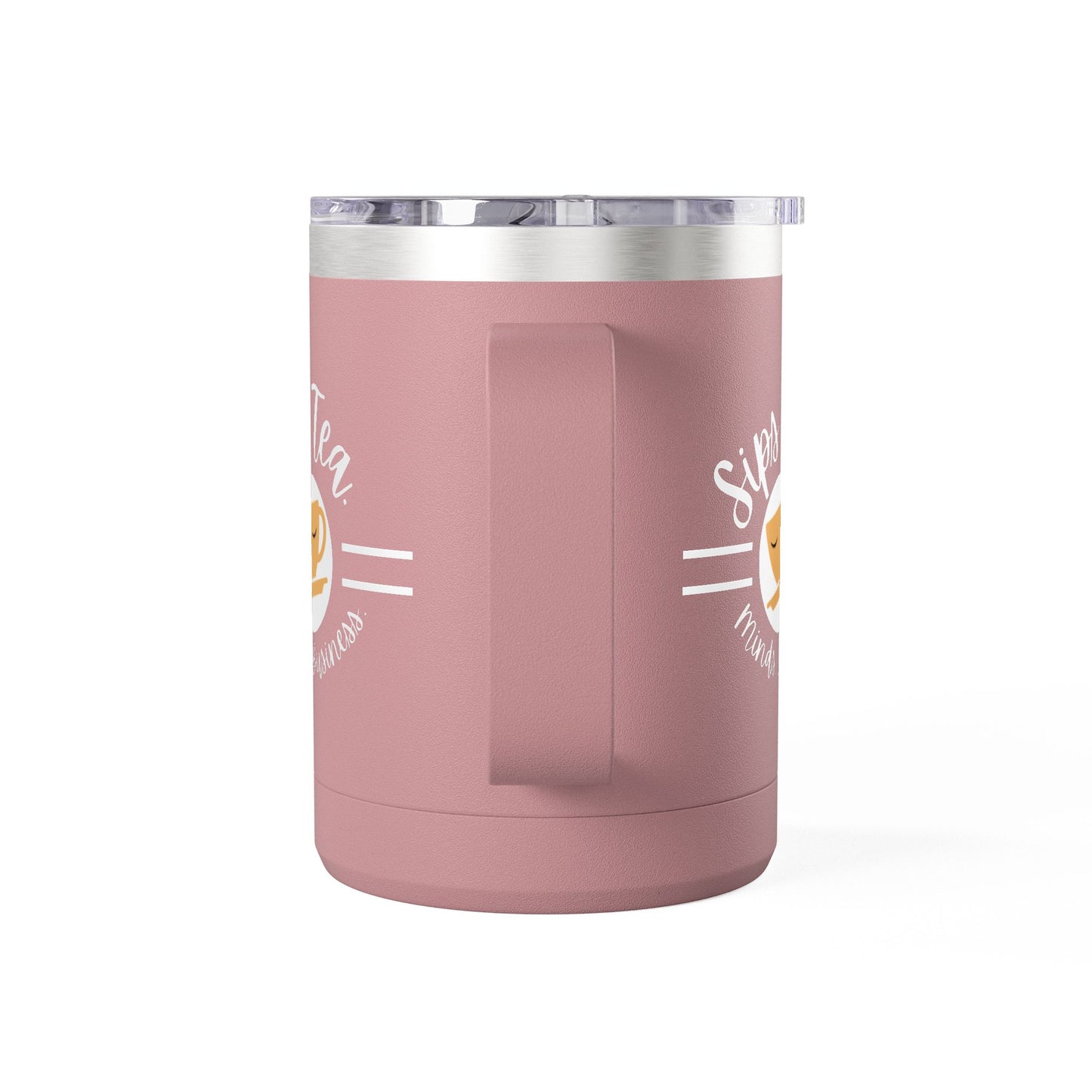 Coffee Lover's Tumbler with Sips Tea Design, Insulated Mug for Home, Travel, Gift for Coffee & Tea Lovers, Birthday, Office, Everyday Use