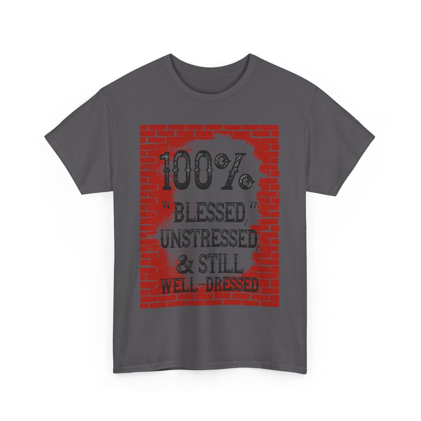 "100% Blessed" Unisex Heavy Cotton Tee - Motivational T-Shirt for Everyday Inspiration