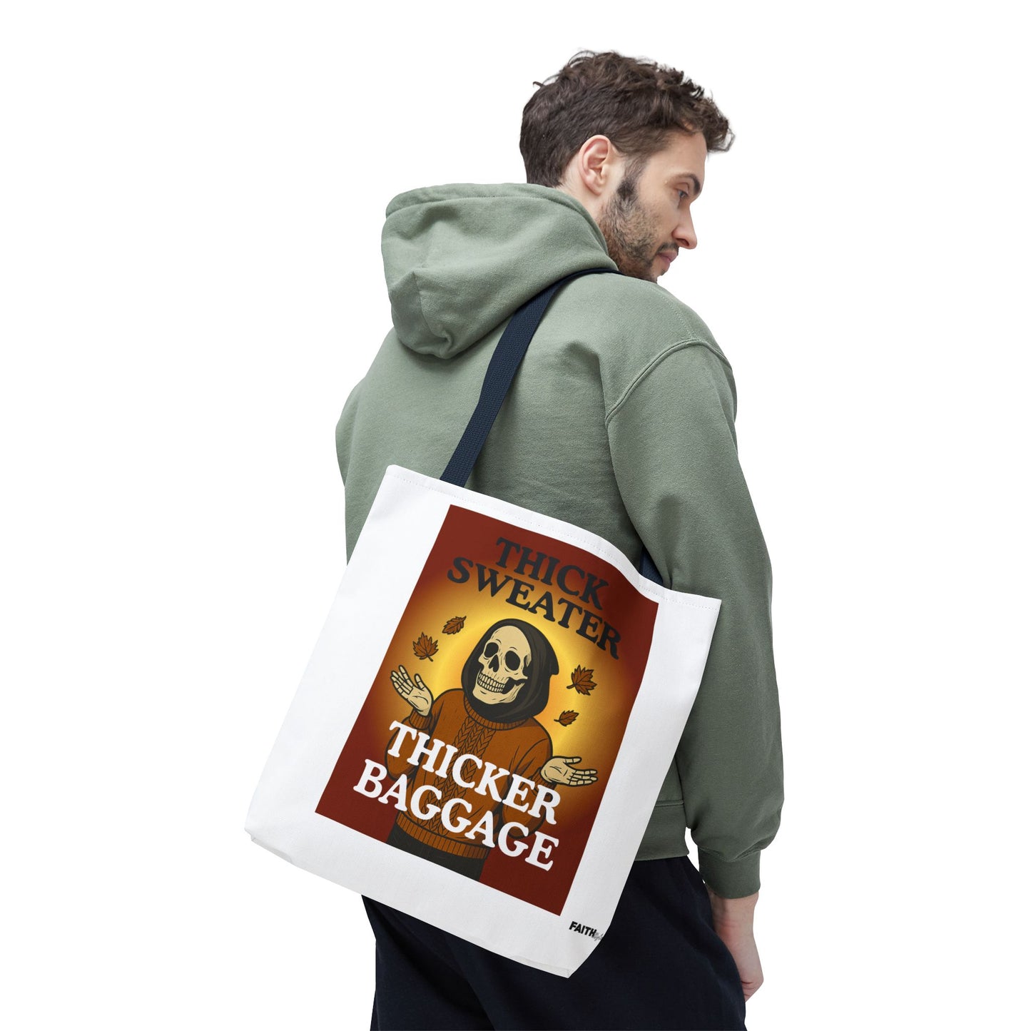 FaithStyles Fall-Themed Thicker Baggage Tote Bag, Halloween, Autumn Vibes, Eco-Friendly Gift, Spooky Baggage, Seasonal Carryall, Shopping Bag, Casual Style