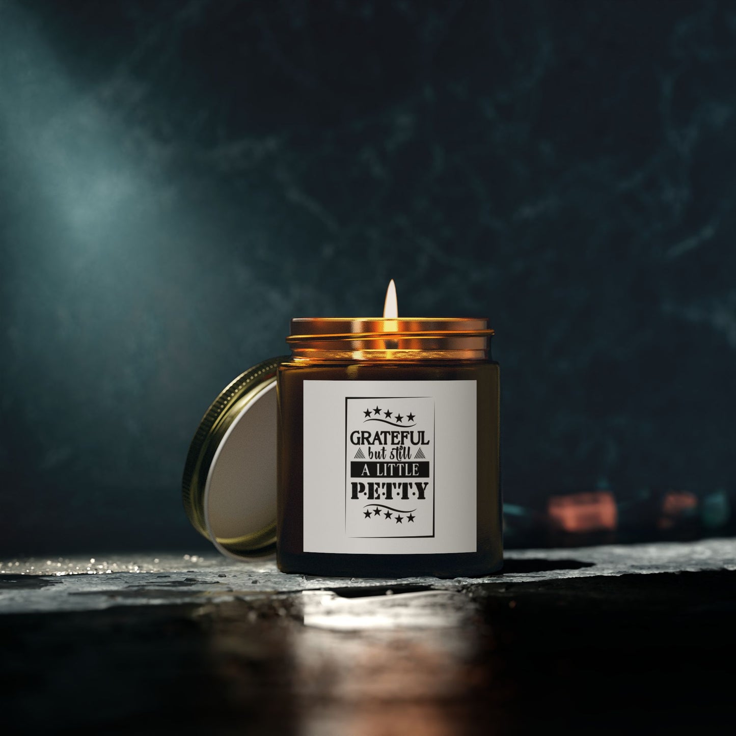 "GRATEFUL..." Scented Candles, Coconut Apricot Wax (4oz, 9oz)