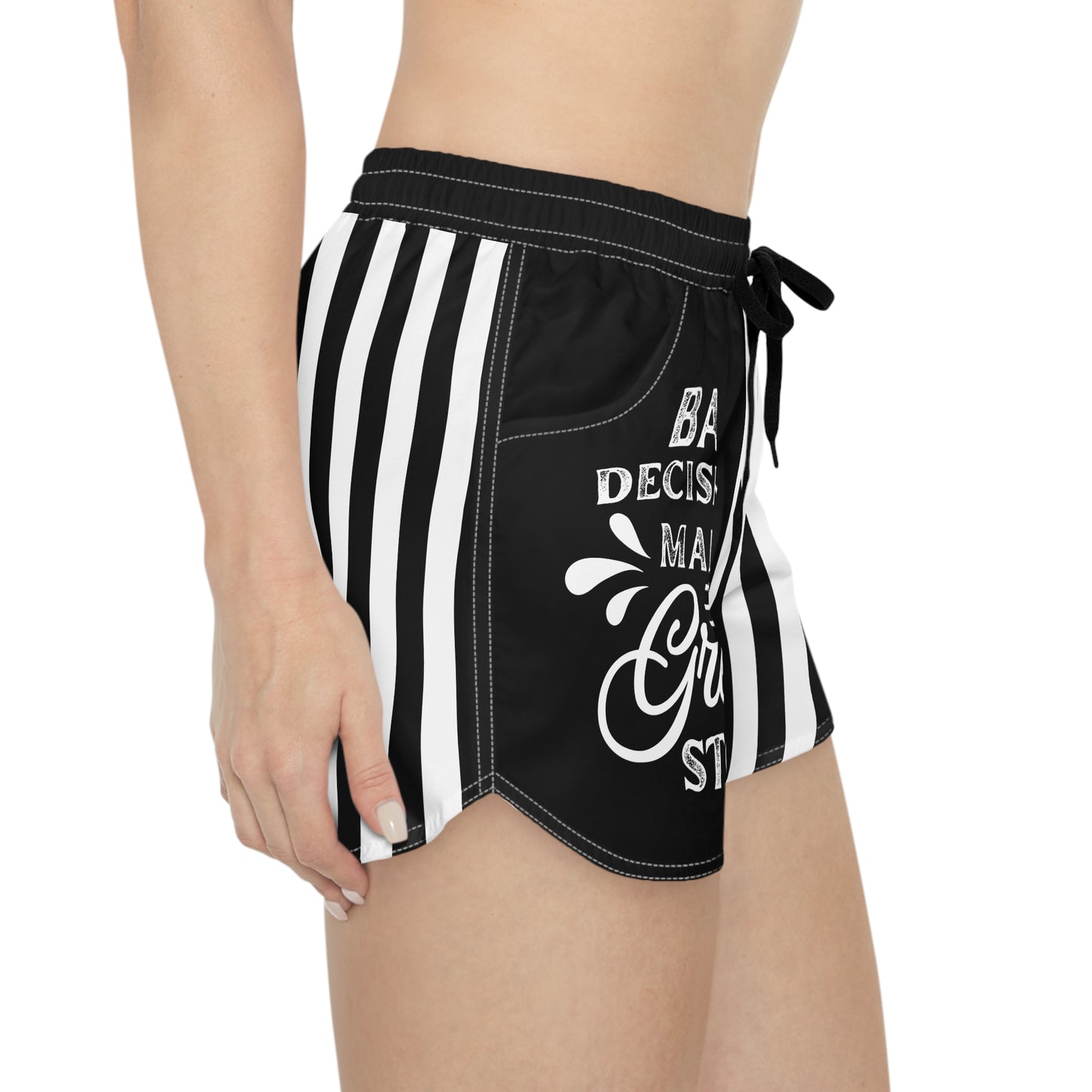 Bold Quote Women's Casual Shorts - Fun Summer Wear, Beach Vibes, Activewear, Gifts for Friends, Summer Getaways