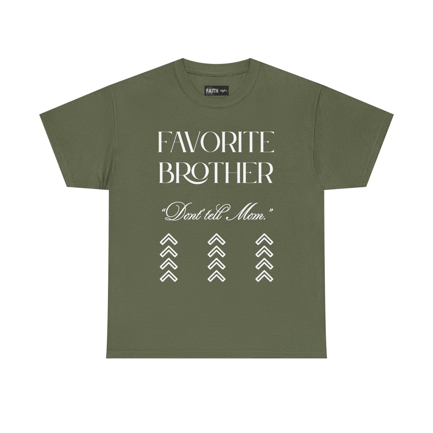 Favorite Brother Unisex Heavy Cotton Tee - Perfect Gift for Siblings, Casual Wear, Birthday, Family Reunion, Everyday Comfort