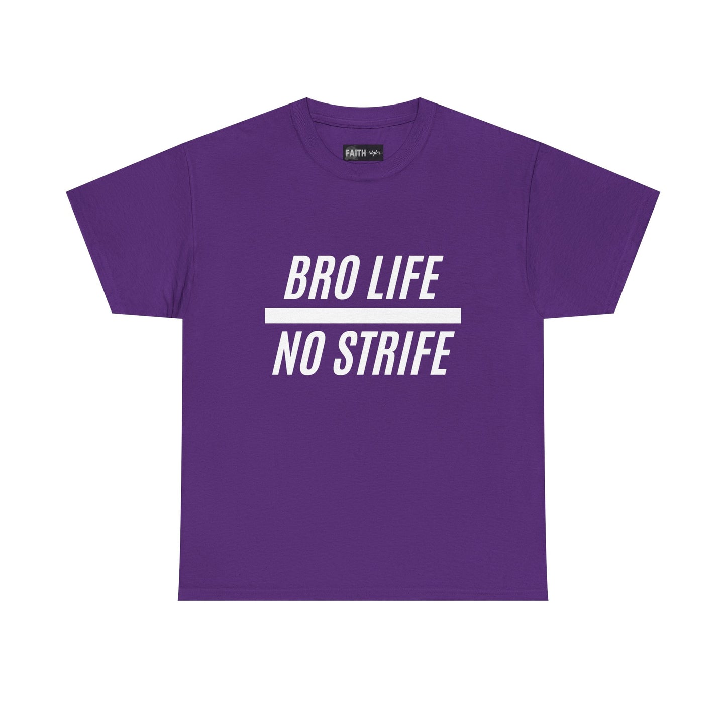 Bro Life Unisex Heavy Cotton Tee, Casual Graphic T-Shirt, Funny Gift for Friends, Everyday Wear, Brotherhood Apparel, Birthday Gift
