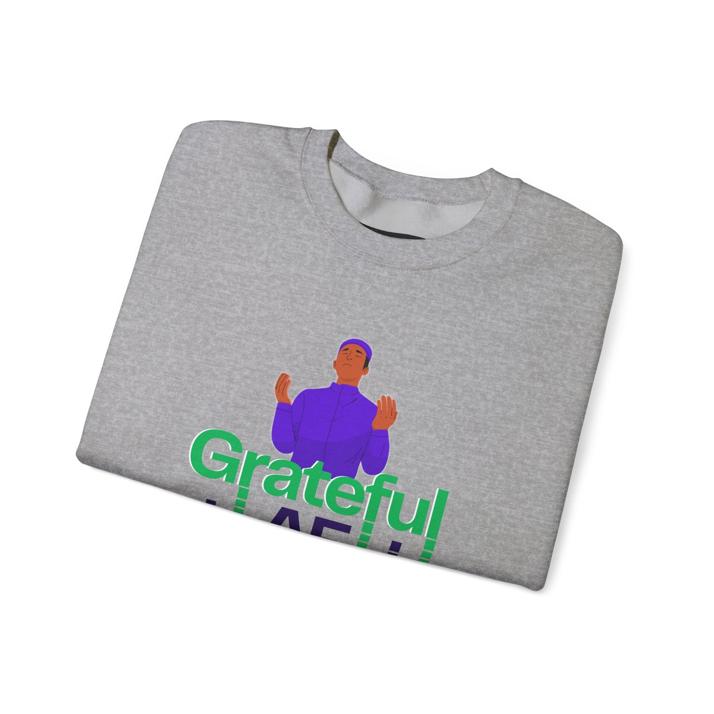 Male Grateful AF Unisex Crewneck Sweatshirt | Cozy Gift for Friends, Thanksgiving Apparel, Everyday Comfort, Gratitude Expression