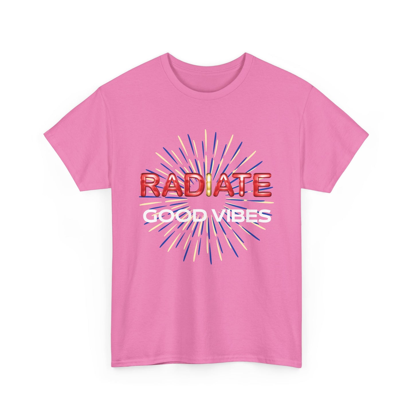 Radiate Unisex Heavy Cotton Tee - Positive Vibe Shirt, Gift for Friends, Motivational Apparel, Casual Wear, Everyday Comfort