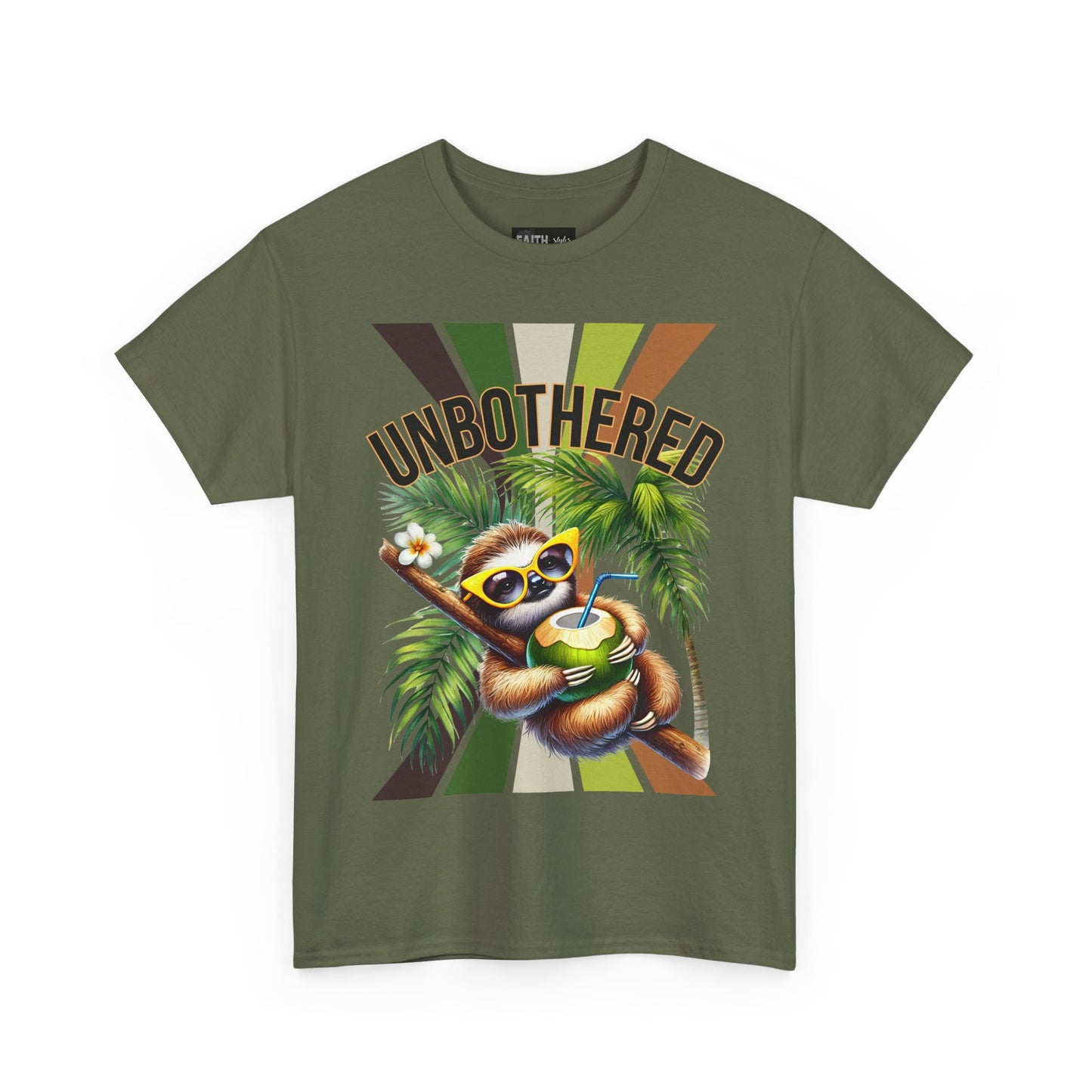 Chill Sloth Graphic Tee - Unbothered Cotton T-Shirt, Casual Wear, Perfect for Gifts, Nature Lovers, Relaxed Vibes