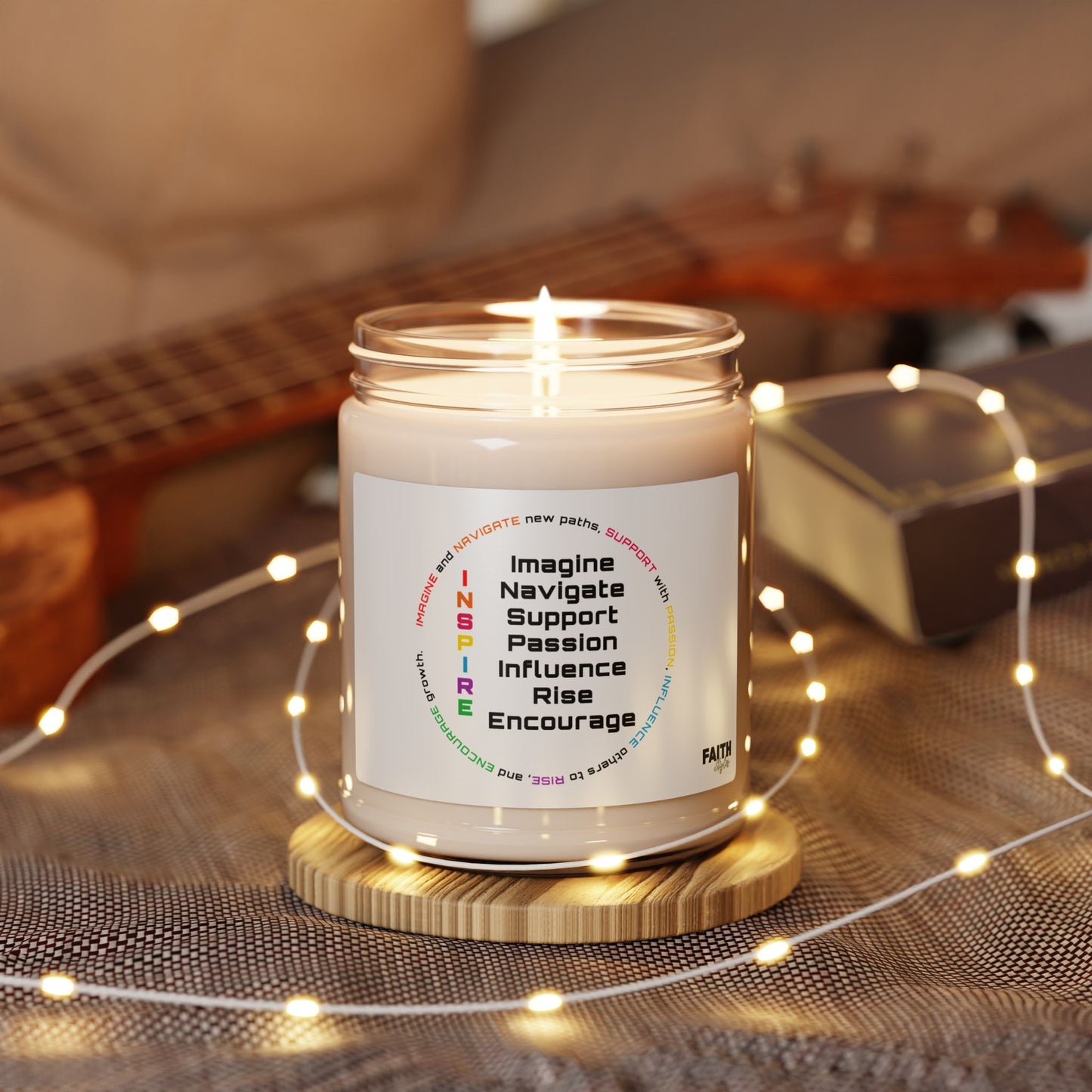 FaithStyles "INSPIRE" Scented Soy Candle, 9oz