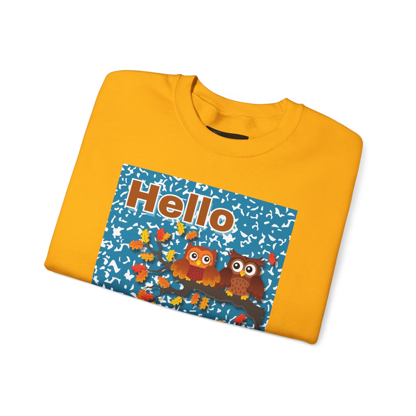 Autumn Owl Crewneck Sweatshirt, Cozy Fall Apparel, Seasonal Gift, Halloween, Thanksgiving, Cute Sweatshirt, Unisex Fall Fashion