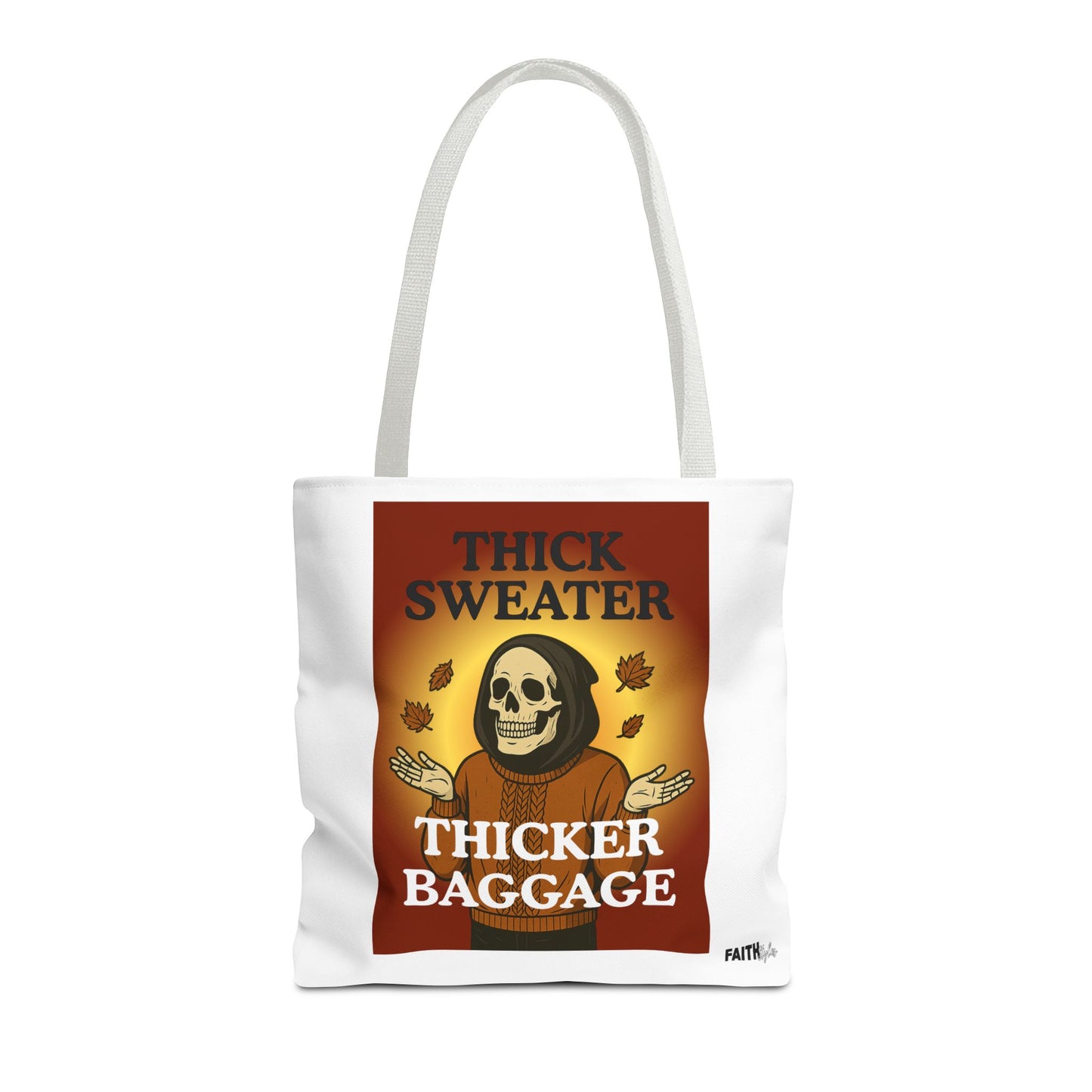FaithStyles Fall-Themed Thicker Baggage Tote Bag, Halloween, Autumn Vibes, Eco-Friendly Gift, Spooky Baggage, Seasonal Carryall, Shopping Bag, Casual Style
