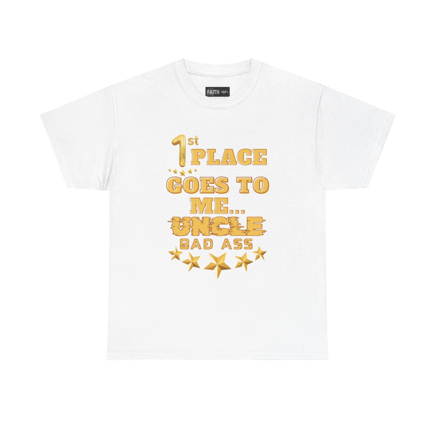 1st Place Uncle Badass Tee | Funny Gift for Uncle, Unisex Cotton Shirt, Family Reunion, Birthday Celebration, Casual Wear