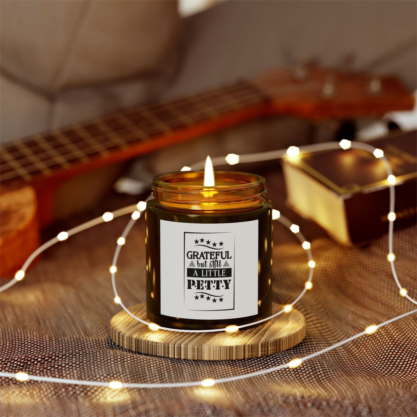"GRATEFUL..." Scented Candles, Coconut Apricot Wax (4oz, 9oz)