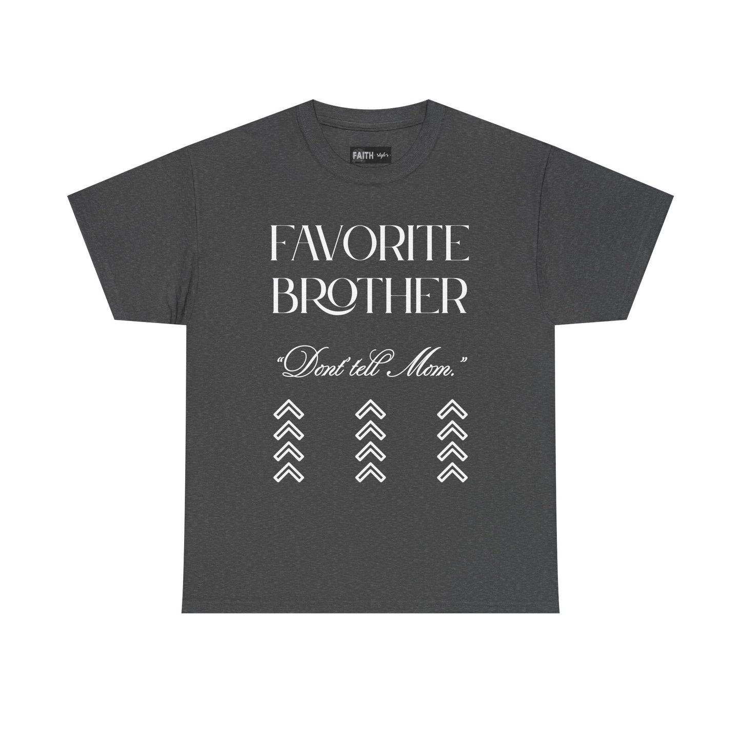 Favorite Brother Unisex Heavy Cotton Tee - Perfect Gift for Siblings, Casual Wear, Birthday, Family Reunion, Everyday Comfort