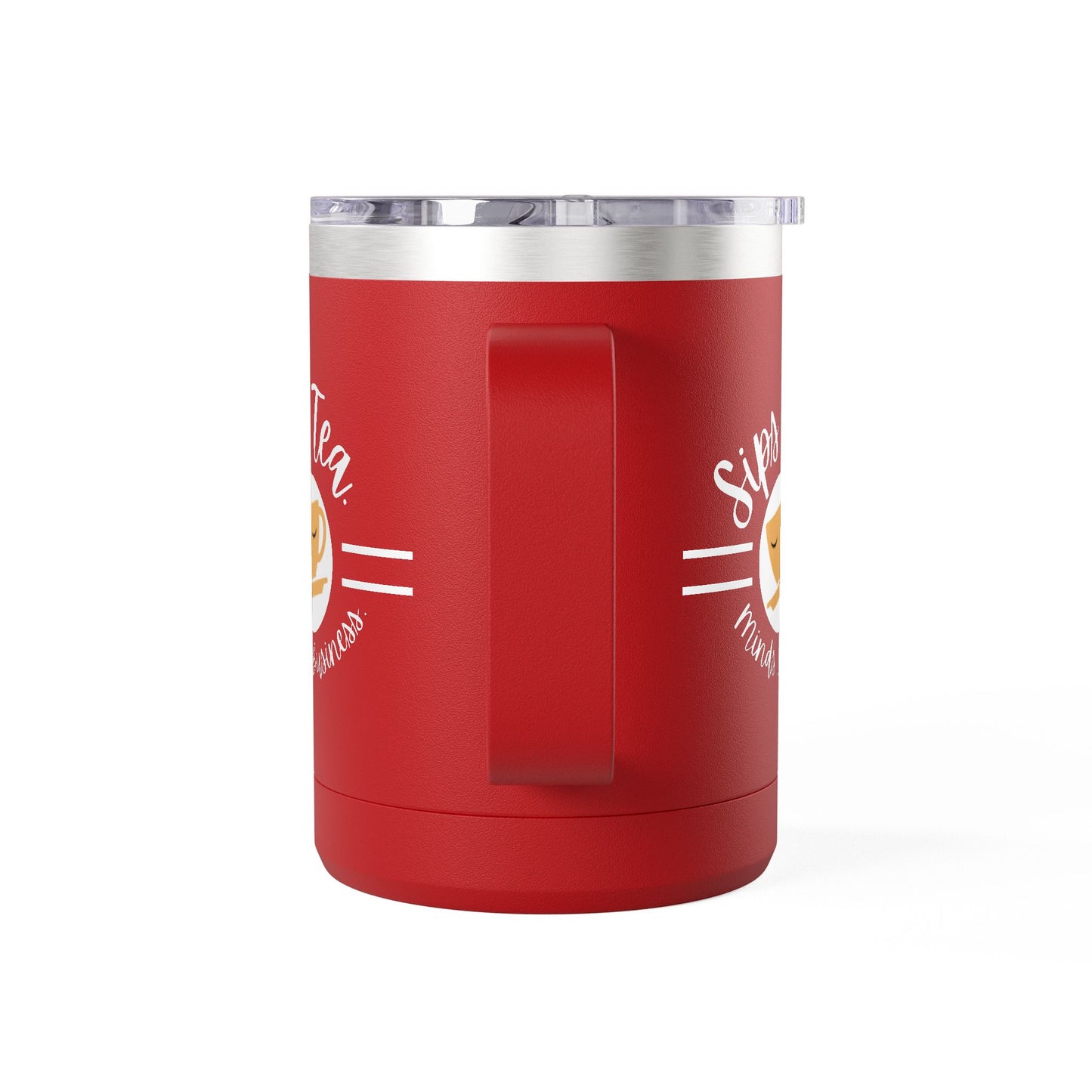 Coffee Lover's Tumbler with Sips Tea Design, Insulated Mug for Home, Travel, Gift for Coffee & Tea Lovers, Birthday, Office, Everyday Use