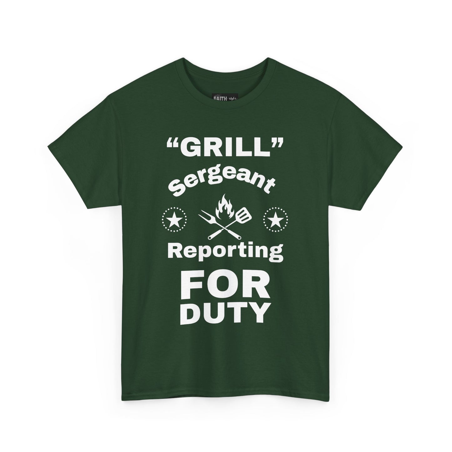 Grill Sergeant Tee - Perfect for BBQs, Father's Day Gift, Unisex Cotton T-Shirt, Outdoor Parties, Cooking Enthusiasts
