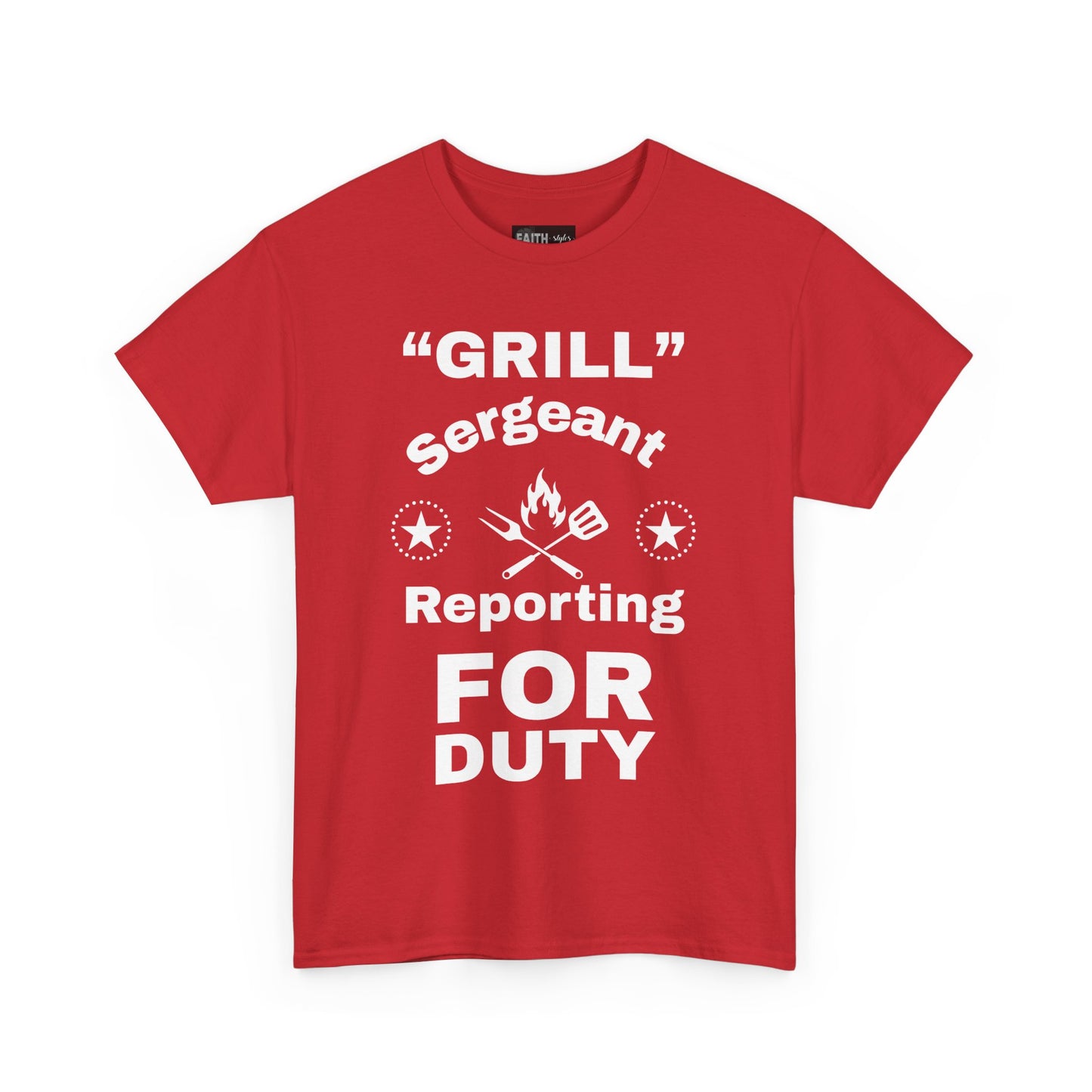 Grill Sergeant Tee - Perfect for BBQs, Father's Day Gift, Unisex Cotton T-Shirt, Outdoor Parties, Cooking Enthusiasts