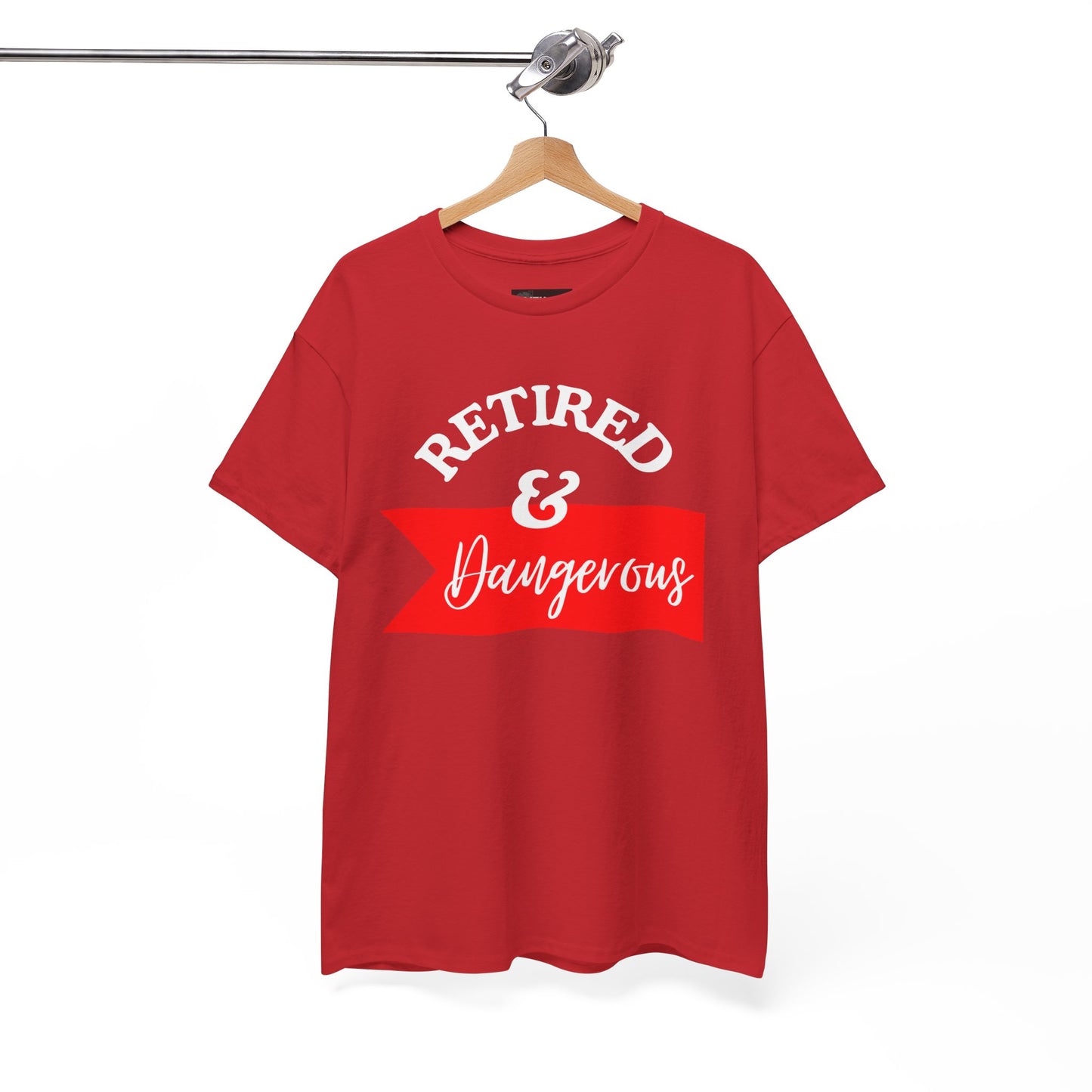 Retired & Dangerous Unisex Heavy Cotton Tee, Funny Retirement Shirt, Gift for Retirees, Casual Wear, Humorous Retirement Tees