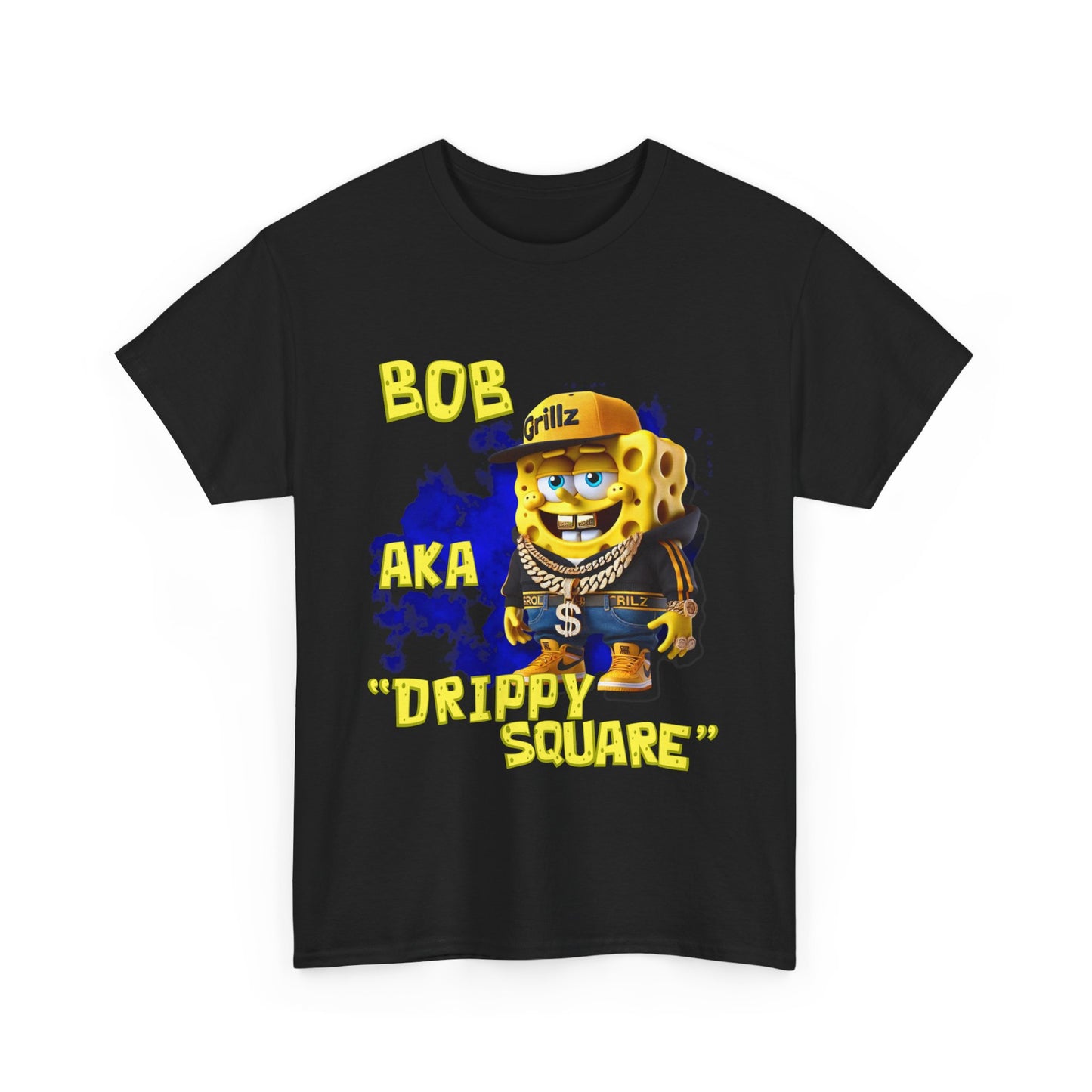 "DRIPPY SQUARE" Funny Unisex Heavy Cotton Tee - Graphic T-Shirt