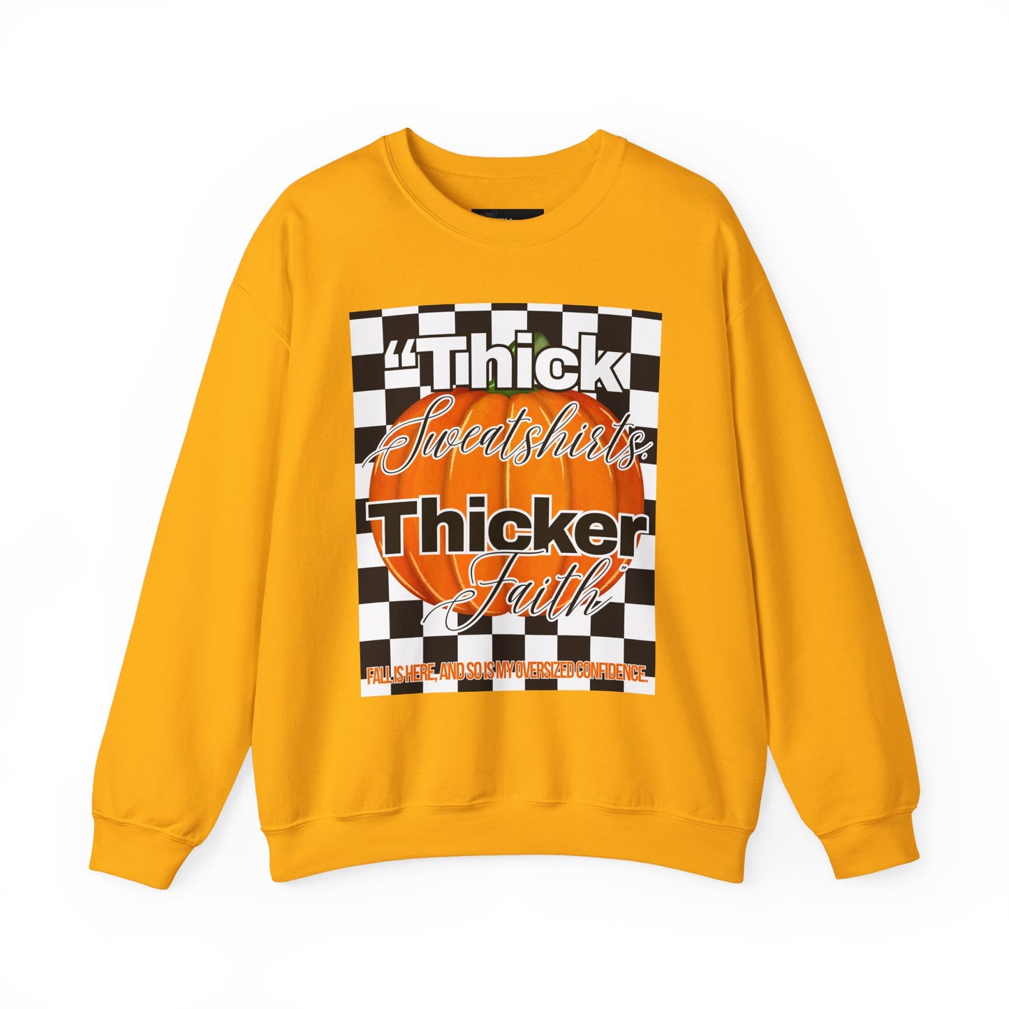 Pumpkin Faith Crewneck Sweatshirt, Unisex Graphic Sweatshirt, Thick Sweatshirt, Sports Apparel, Cozy Casual Wear