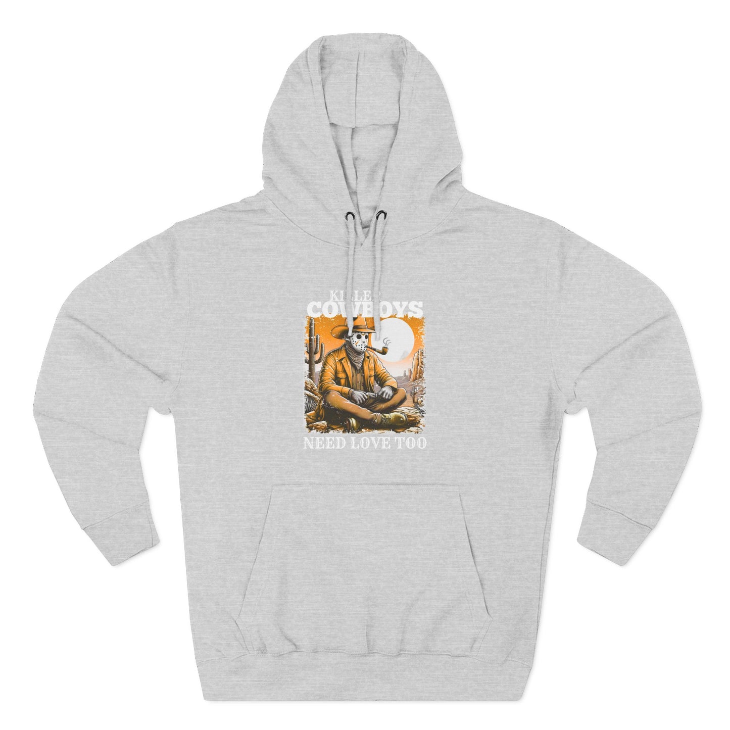 Three-Panel Fleece Hoodie-Front & Back Images