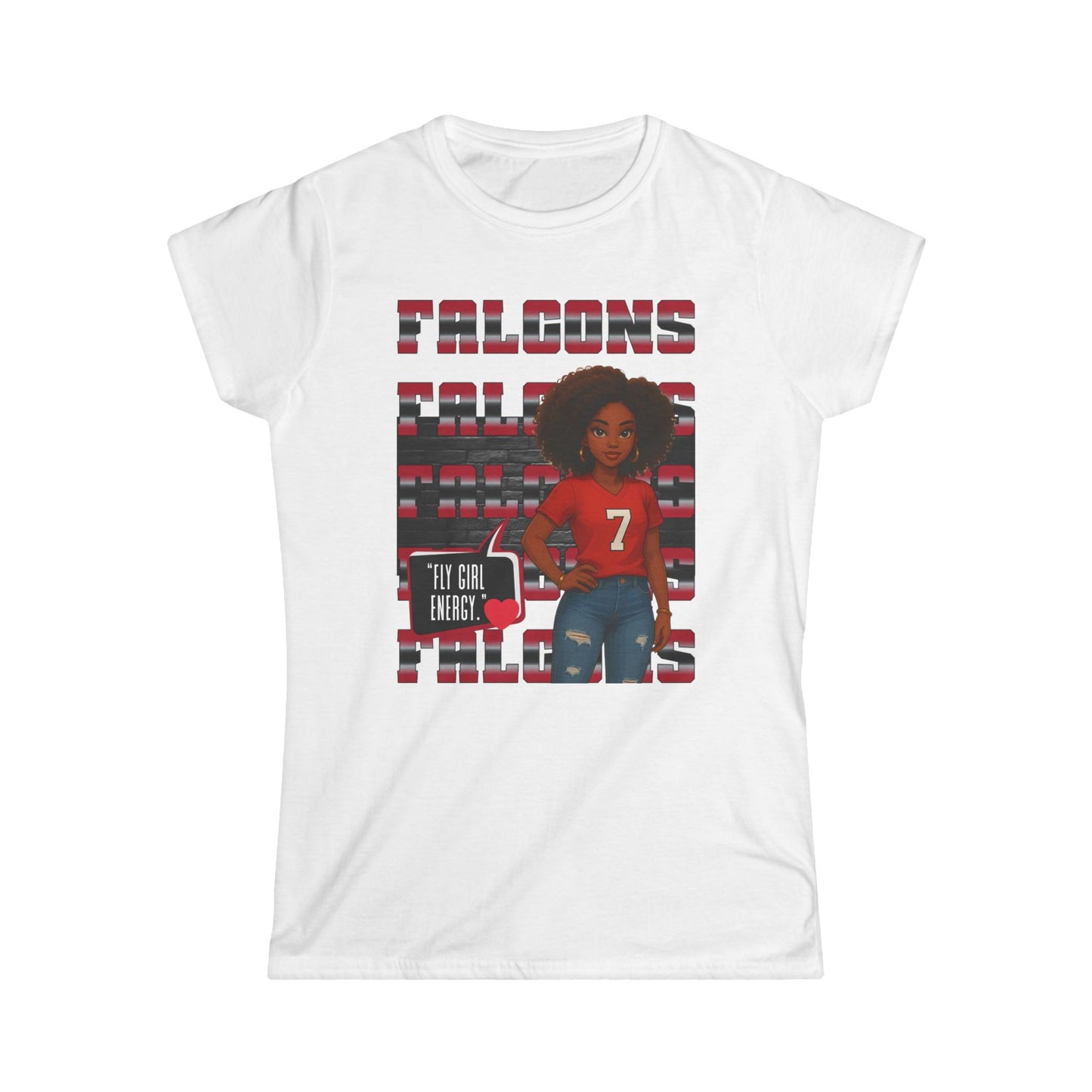 Falcons Fan Women's Softstyle Tee, Casual Sportswear, Perfect for Game Day, Gifts for Her, Unique Pride Shirt