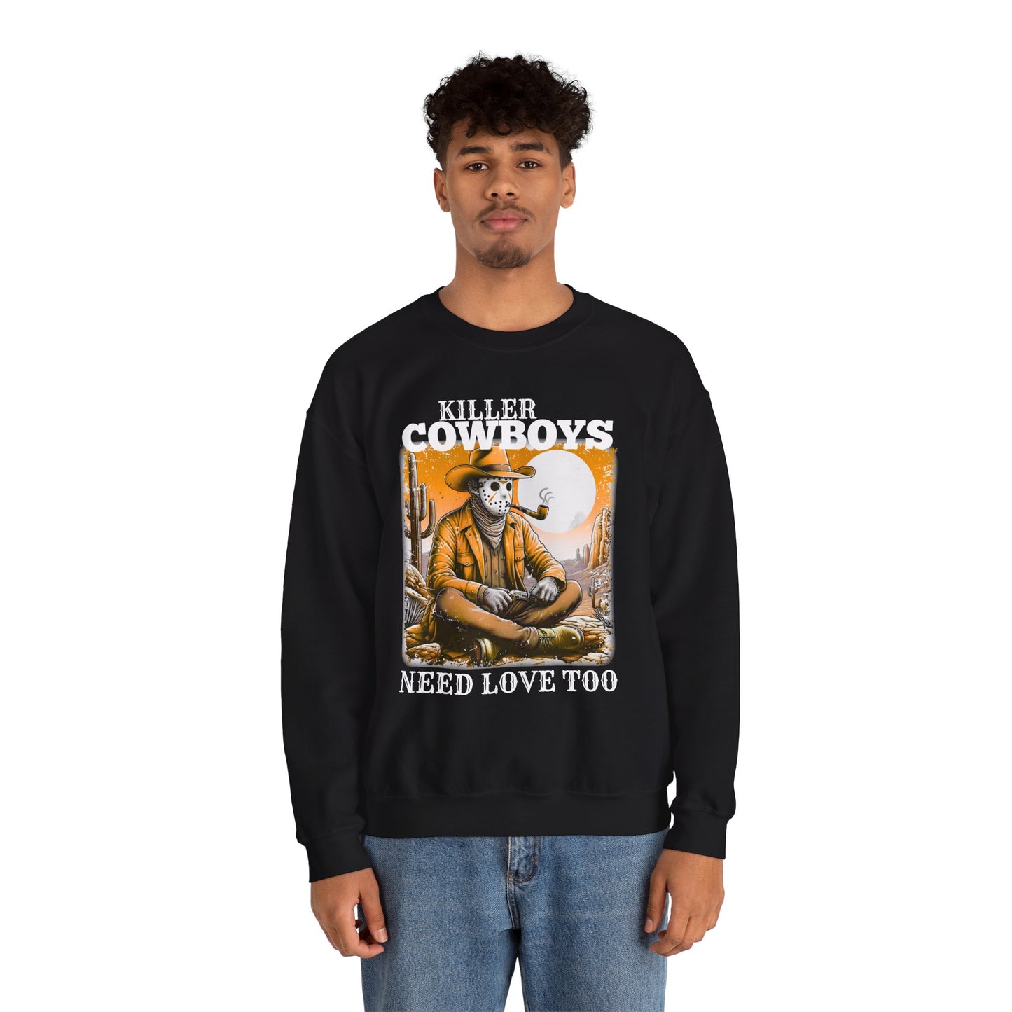 Killer Cowboys Graphic Sweatshirt, Cozy Unisex Pullover, Great for Cowboy Fans