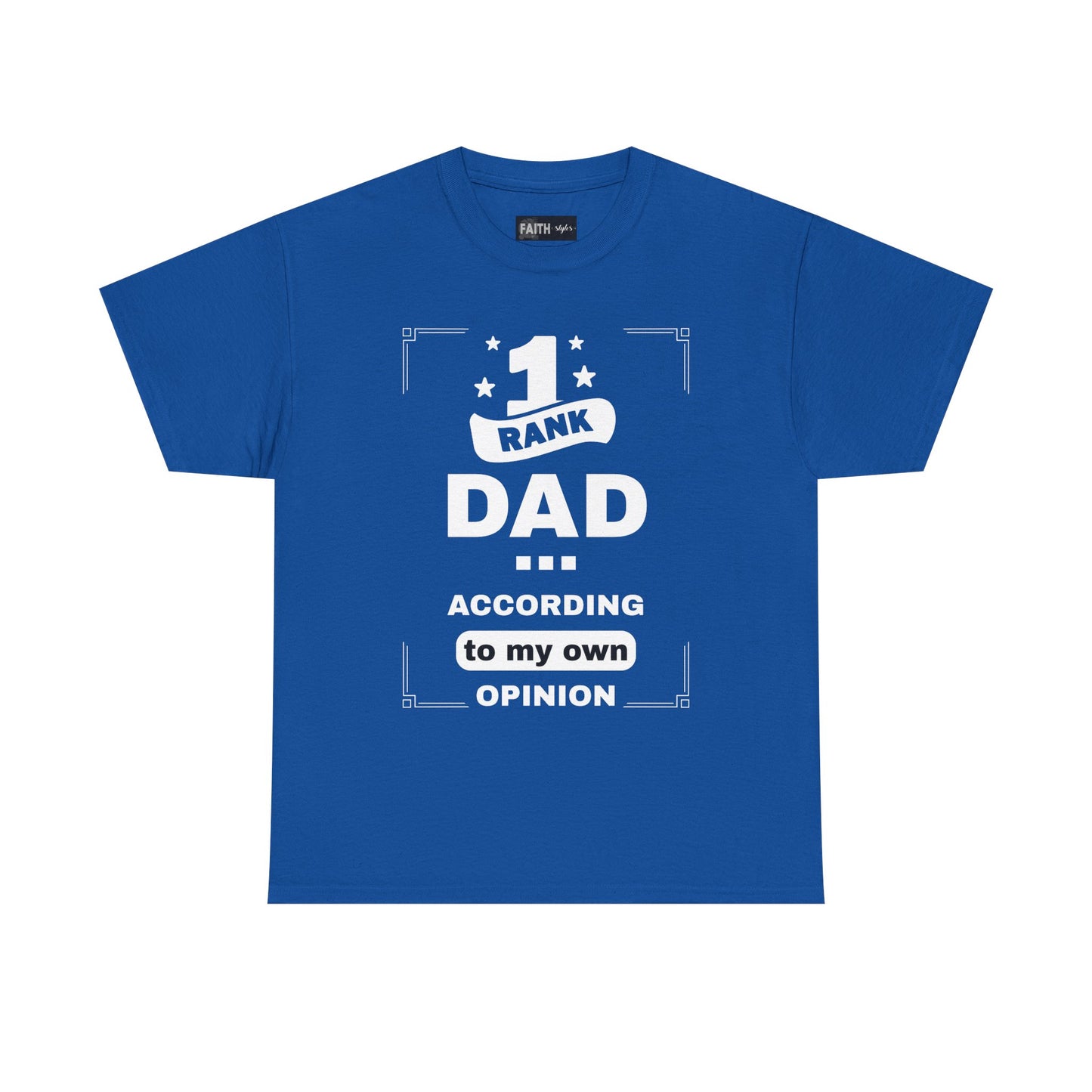 #1 Dad Unisex Heavy Cotton Tee - Perfect Gift for Father's Day, Birthday, or Family Celebrations, Casual Wear, Statement T-Shirt