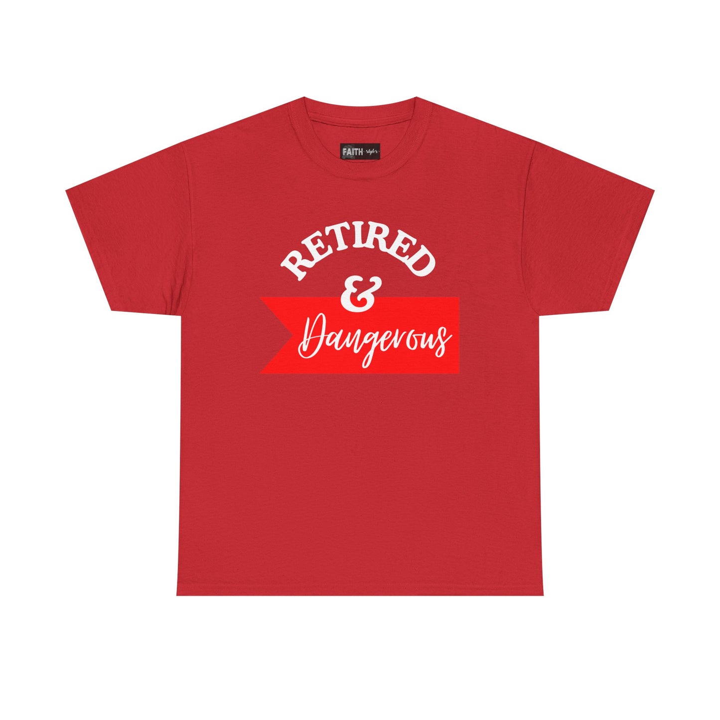 Retired & Dangerous Unisex Heavy Cotton Tee, Funny Retirement Shirt, Gift for Retirees, Casual Wear, Humorous Retirement Tees