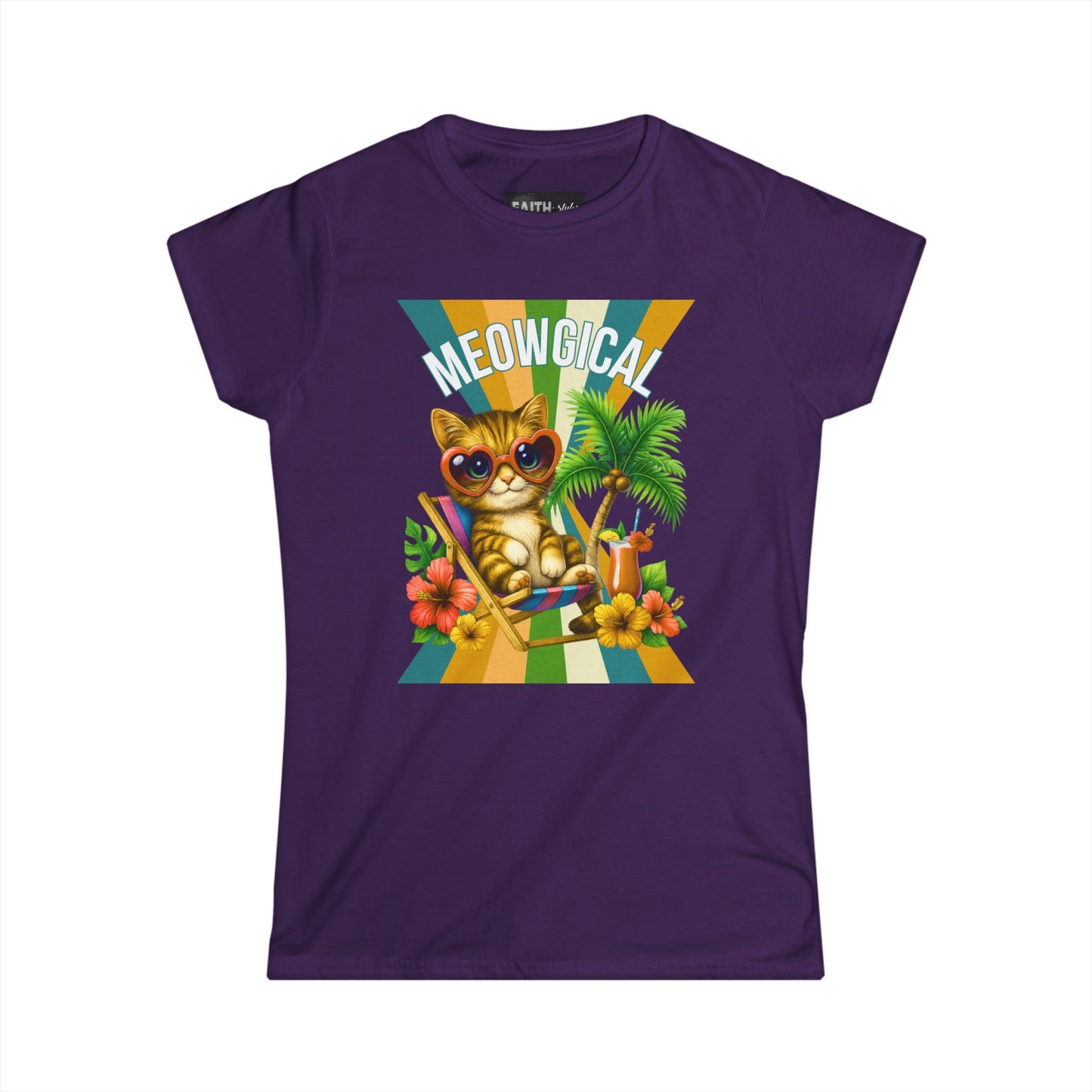 Meowgical Cat T-Shirt, Cute Cat Tee, Summer Vibes Shirt, Gift for Cat Lovers, Beach Day Outfit, Fun Casual Graphic Tee