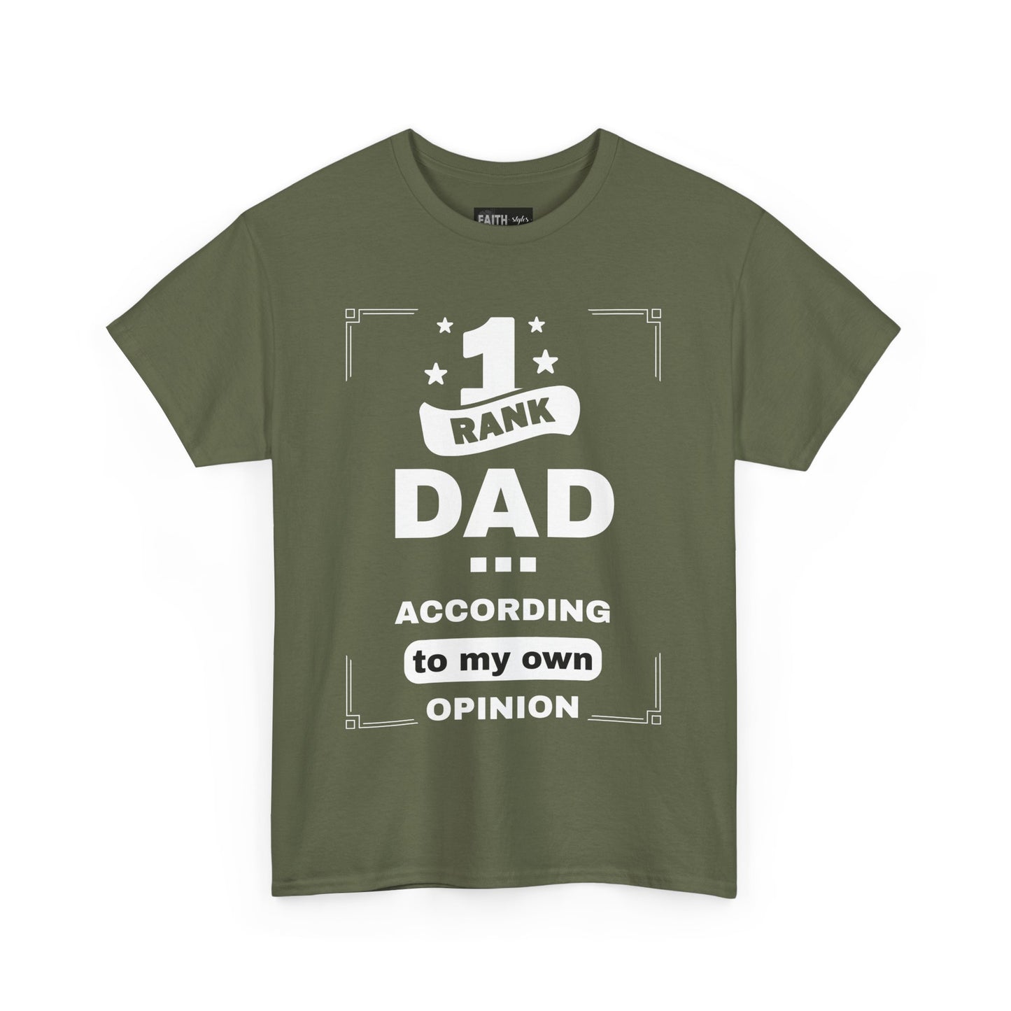 #1 Dad Unisex Heavy Cotton Tee - Perfect Gift for Father's Day, Birthday, or Family Celebrations, Casual Wear, Statement T-Shirt
