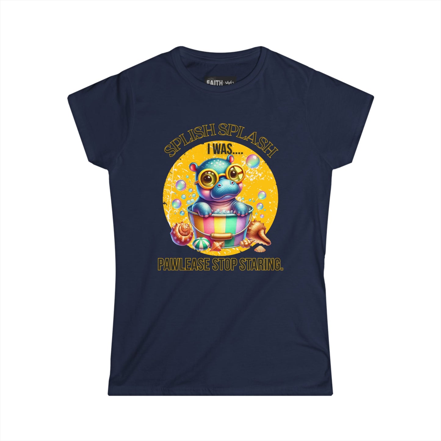 Playful Frog Tee - "SPLISH SPLASH I WAS... PAWLEASE STOP STARING" - Fun Graphic Shirt, Gift for Frog Lovers, Cute Casual Wear