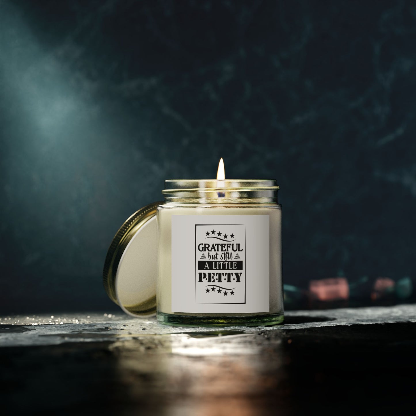 "GRATEFUL..." Scented Candles, Coconut Apricot Wax (4oz, 9oz)