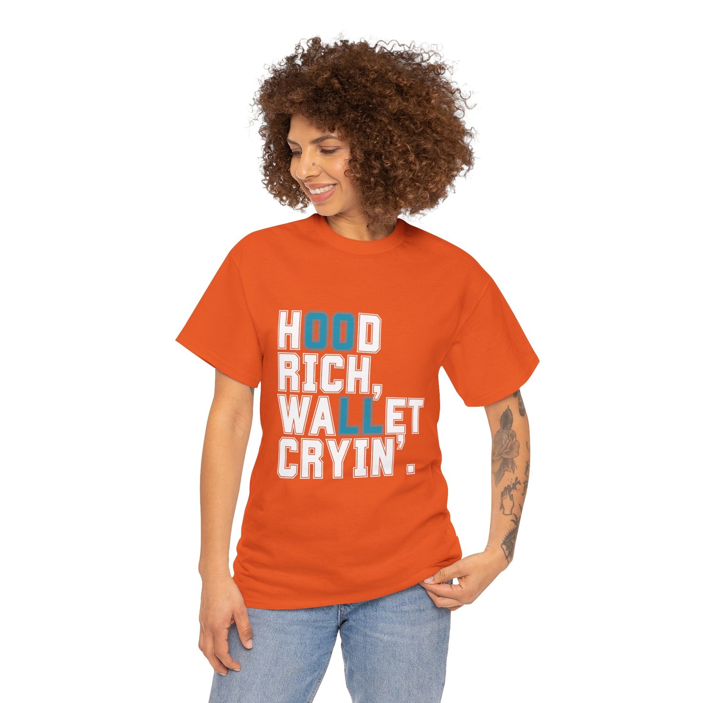 Trendy Unisex Heavy Cotton T-shirt with Playful Design - Perfect for Casual Wear & Gifts