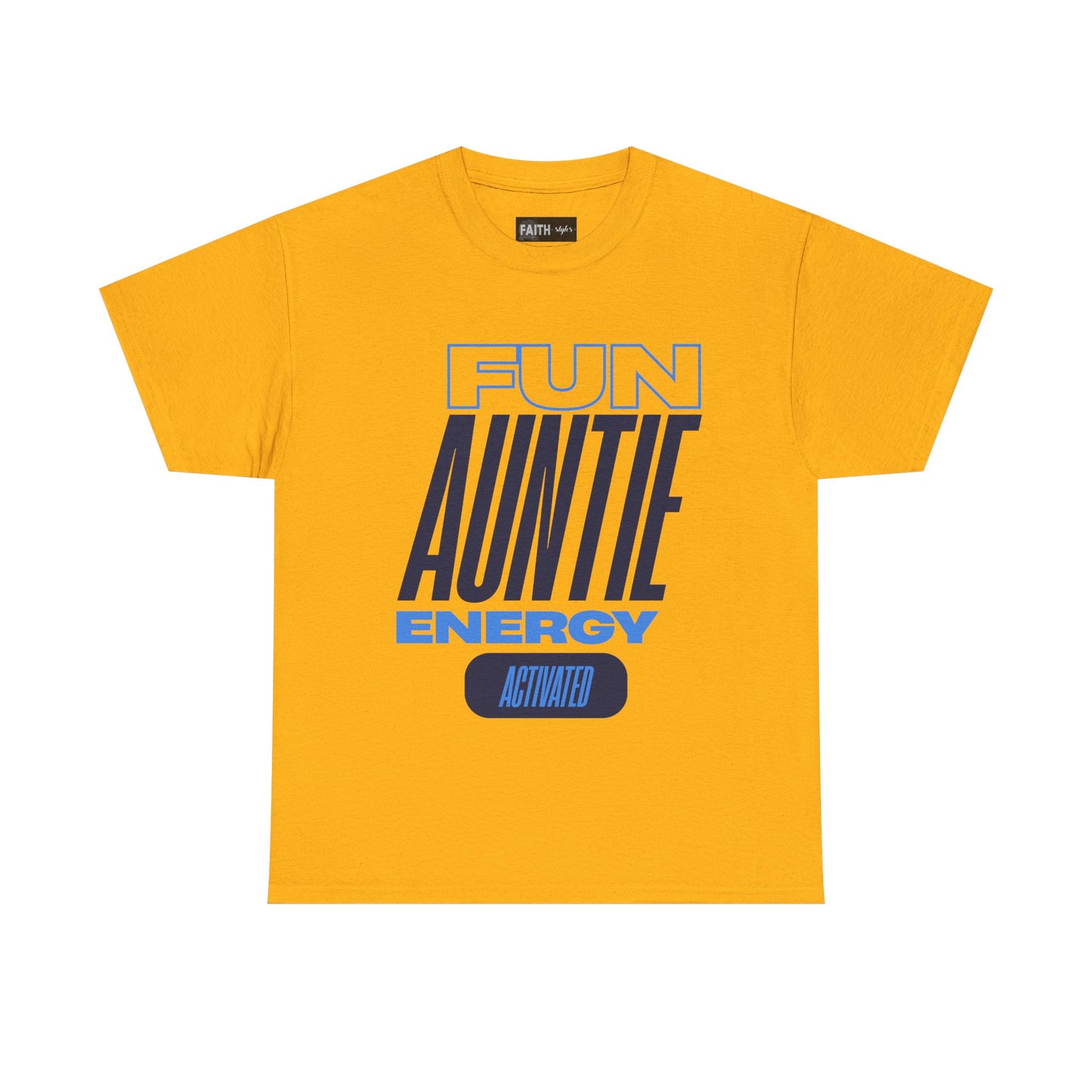 Fun Auntie Energy Activated Tee - Perfect Gift for Cool Aunts, Casual Wear, Gifting, Family Celebrations, Aunt's Day