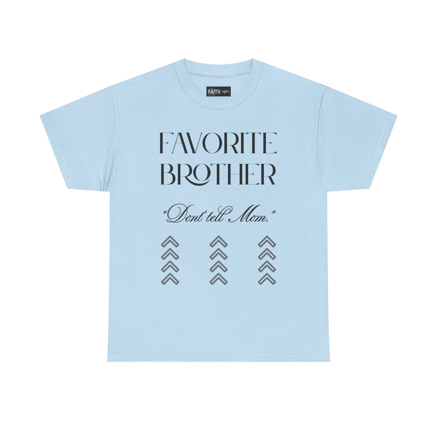 Favorite Brother Unisex Heavy Cotton Tee - Perfect Gift for Siblings, Casual Wear, Birthday, Family Reunion, Everyday Comfort