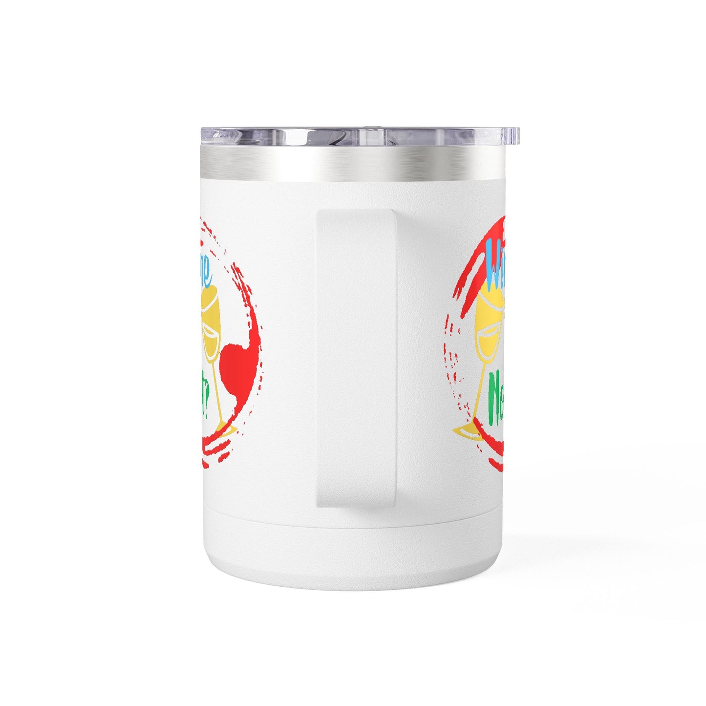 Colorful Wine & Coffee Tumbler – ‘Wine Not?’ Design for Easy Sips and Fun Vibes, Perfect for Gifting, Home, or Parties, 15oz