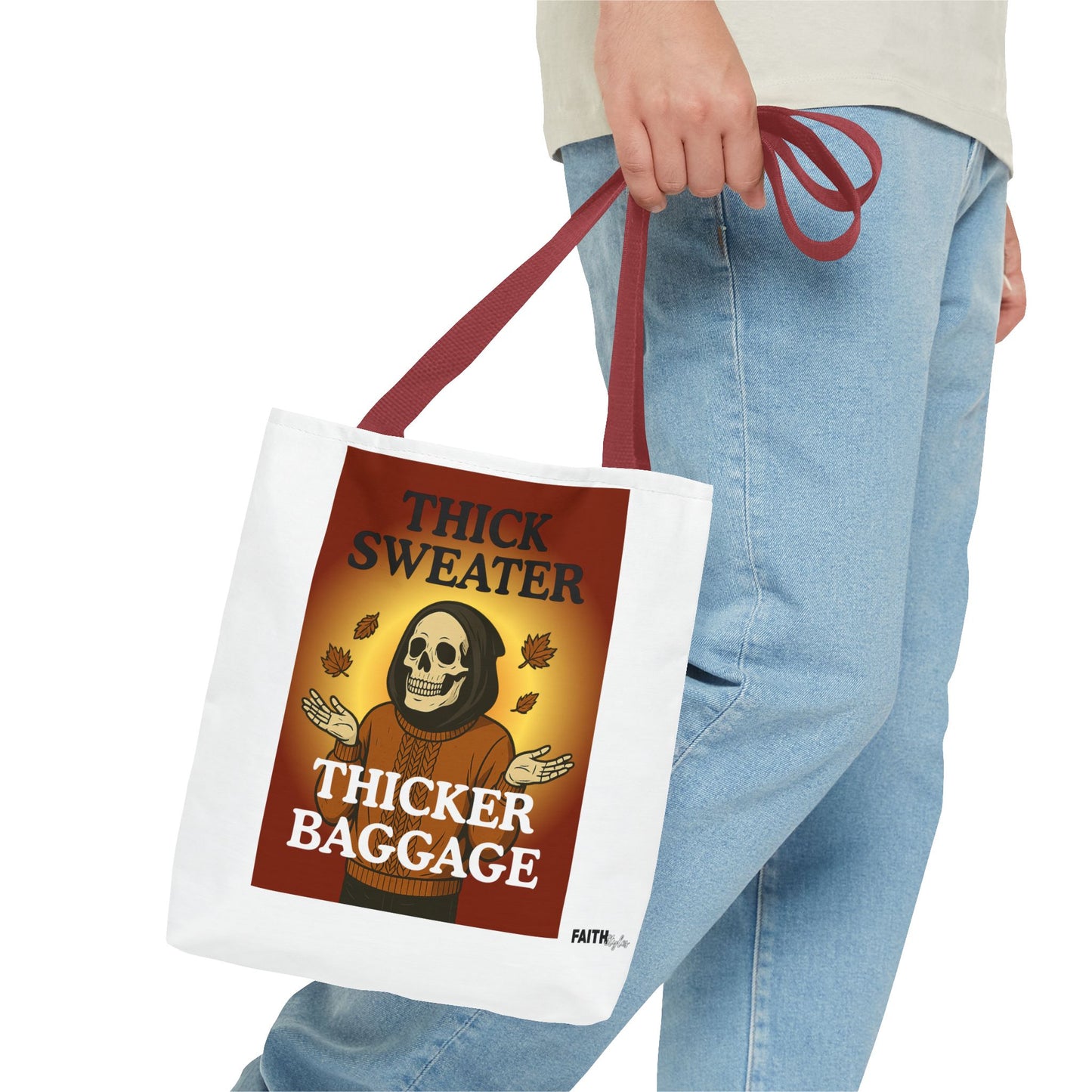 FaithStyles Fall-Themed Thicker Baggage Tote Bag, Halloween, Autumn Vibes, Eco-Friendly Gift, Spooky Baggage, Seasonal Carryall, Shopping Bag, Casual Style