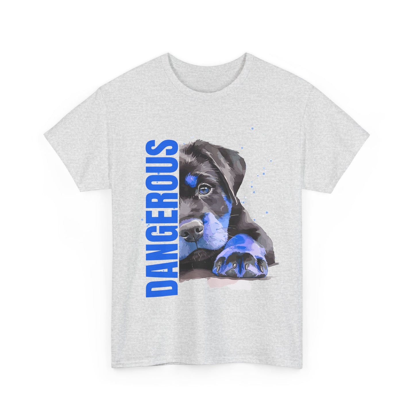 "'DANGEROUS" Cool Dog Lover Tee - Unisex Heavy Cotton T-Shirt
