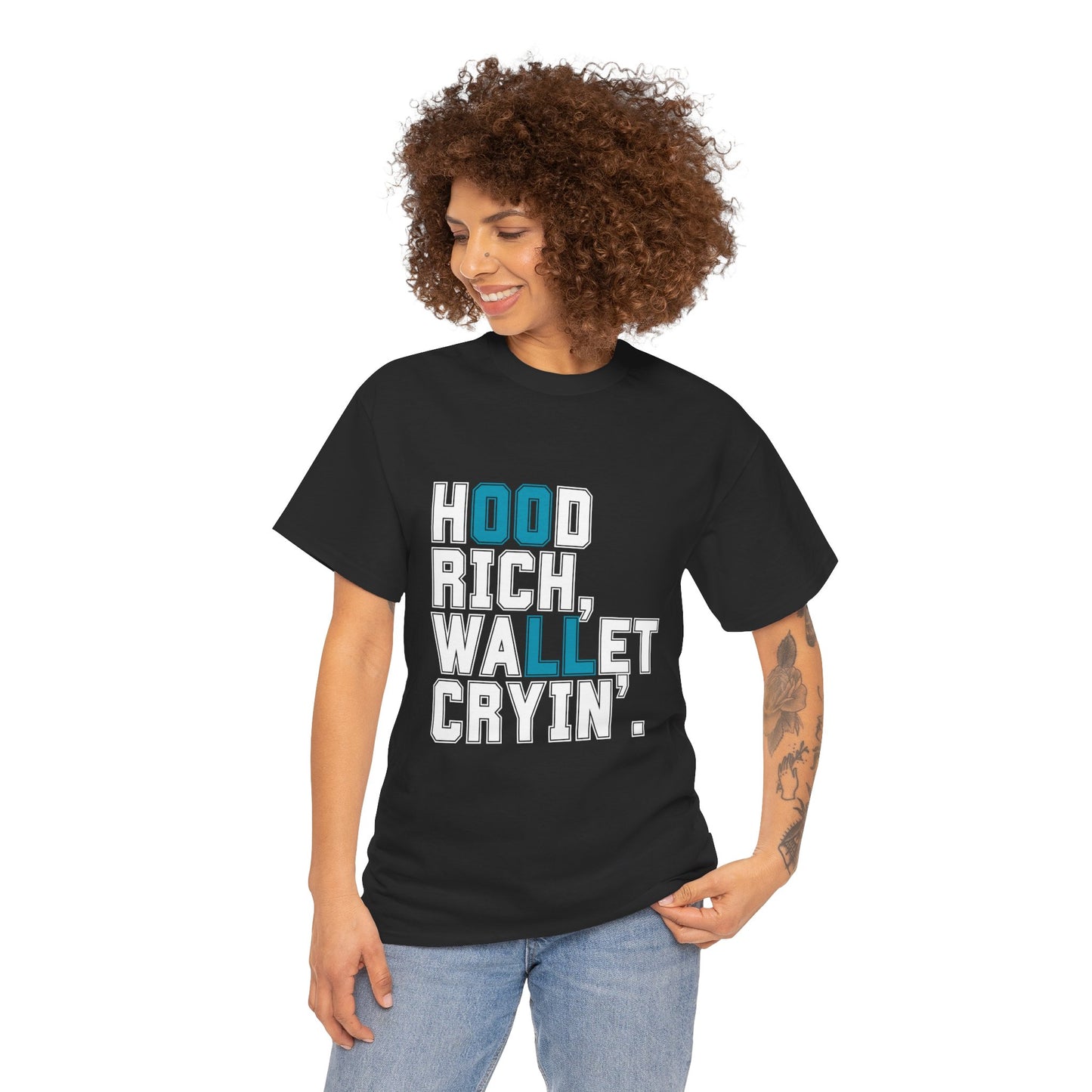 Trendy Unisex Heavy Cotton T-shirt with Playful Design - Perfect for Casual Wear & Gifts