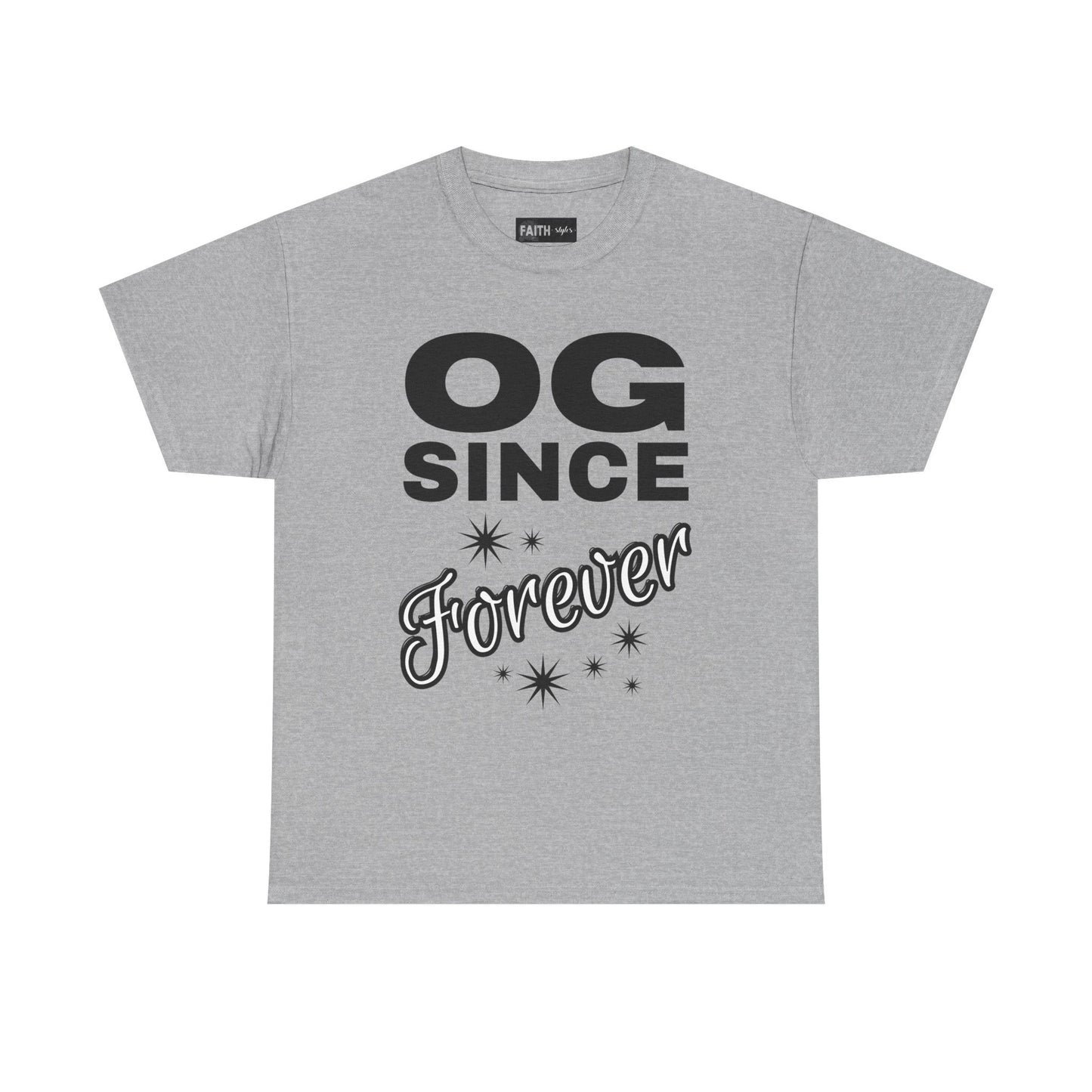 Grandpa Heavy Cotton Tee - OG Since Forever, Casual Tee, Trendy Graphic Shirt, Gift for Friends, Streetwear Fashion