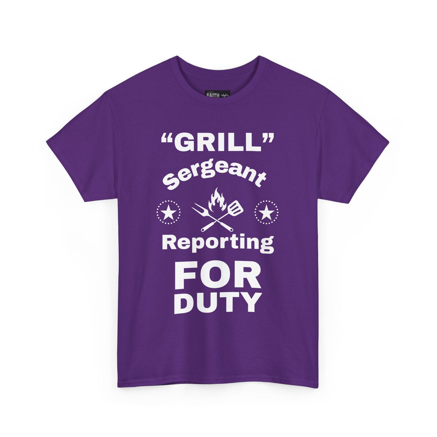 Grill Sergeant Tee - Perfect for BBQs, Father's Day Gift, Unisex Cotton T-Shirt, Outdoor Parties, Cooking Enthusiasts